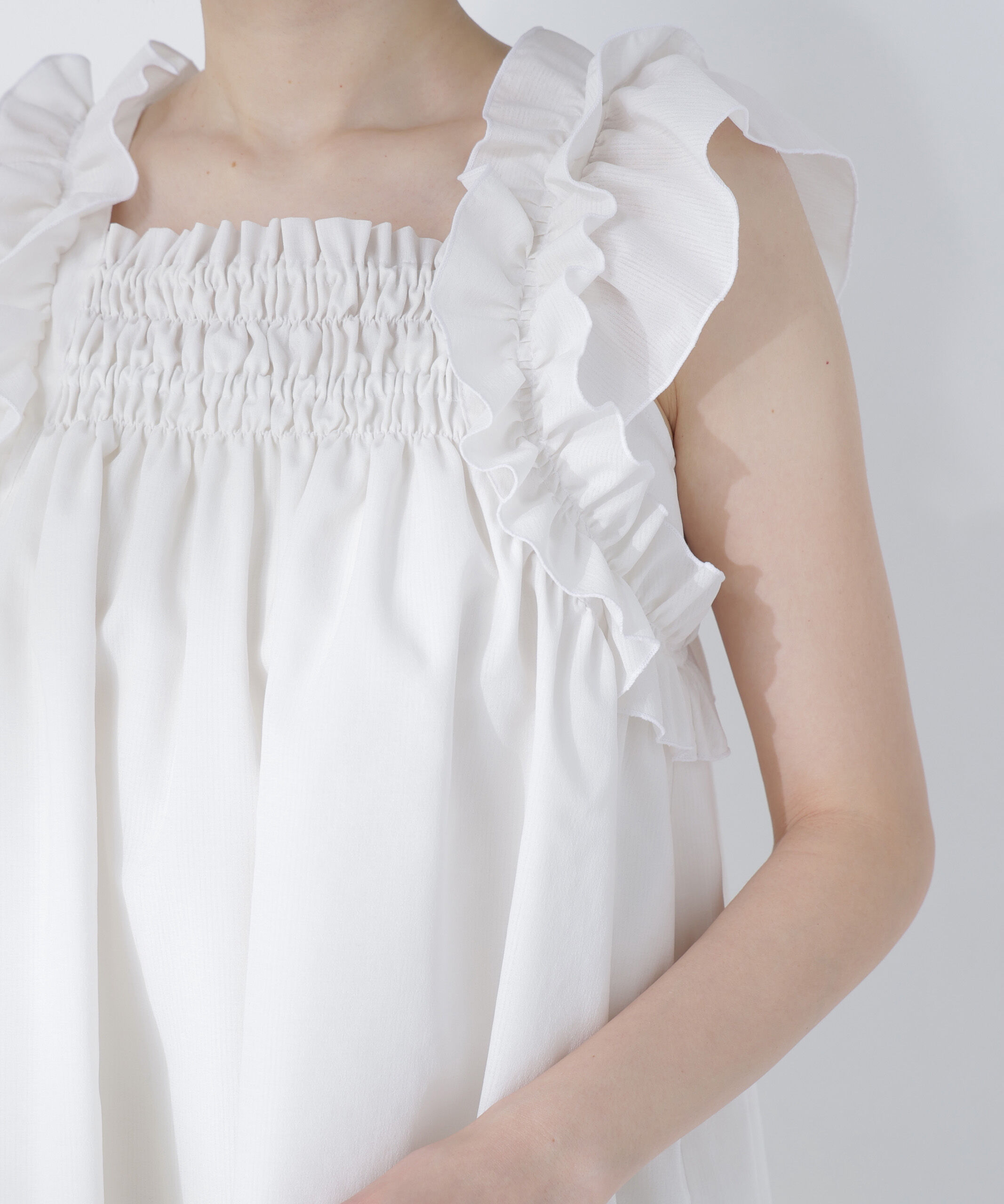  「フリルスリーブチュニック」|シャツ・ブラウス|