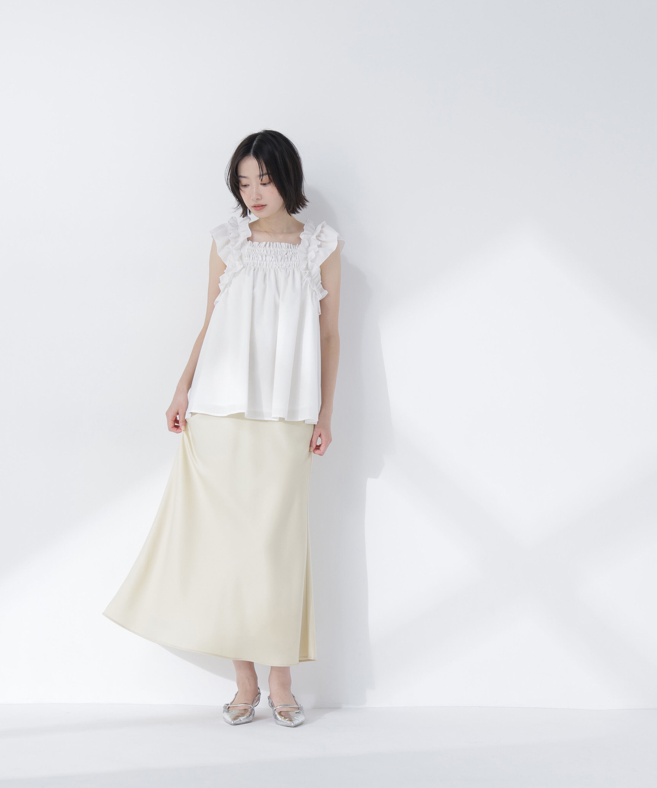  「フリルスリーブチュニック」|シャツ・ブラウス|