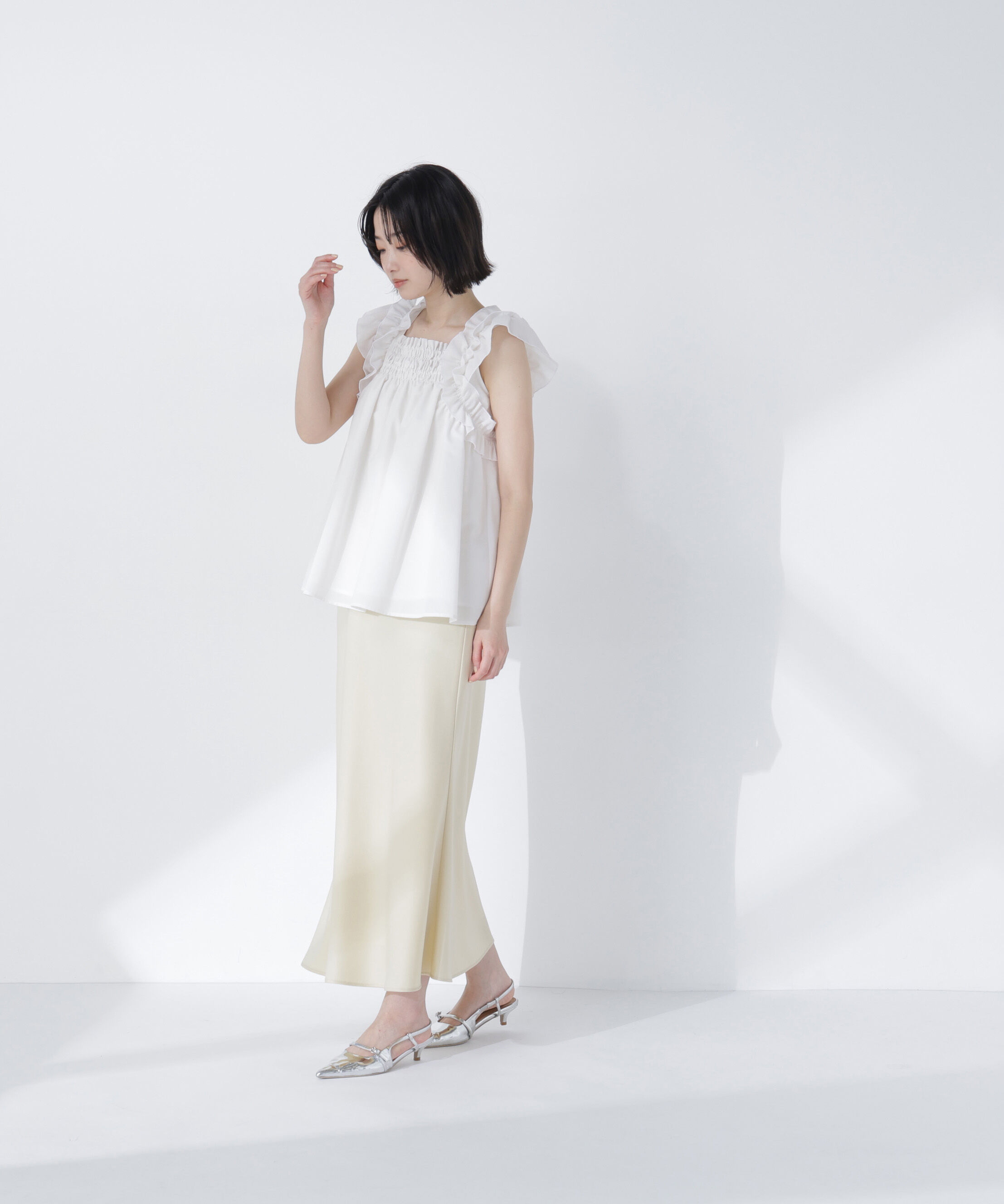  「フリルスリーブチュニック」|シャツ・ブラウス|