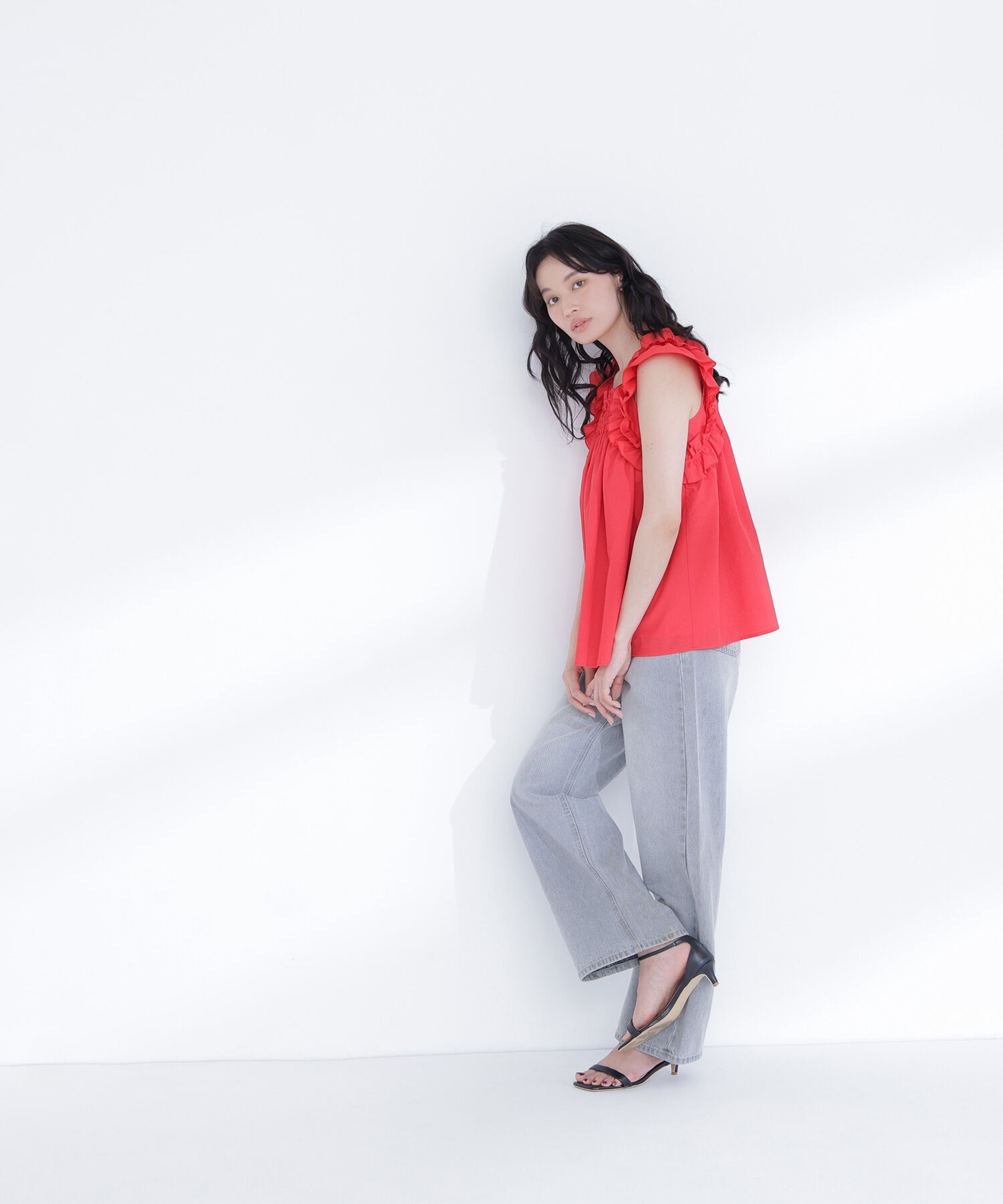  「フリルスリーブチュニック」|シャツ・ブラウス|