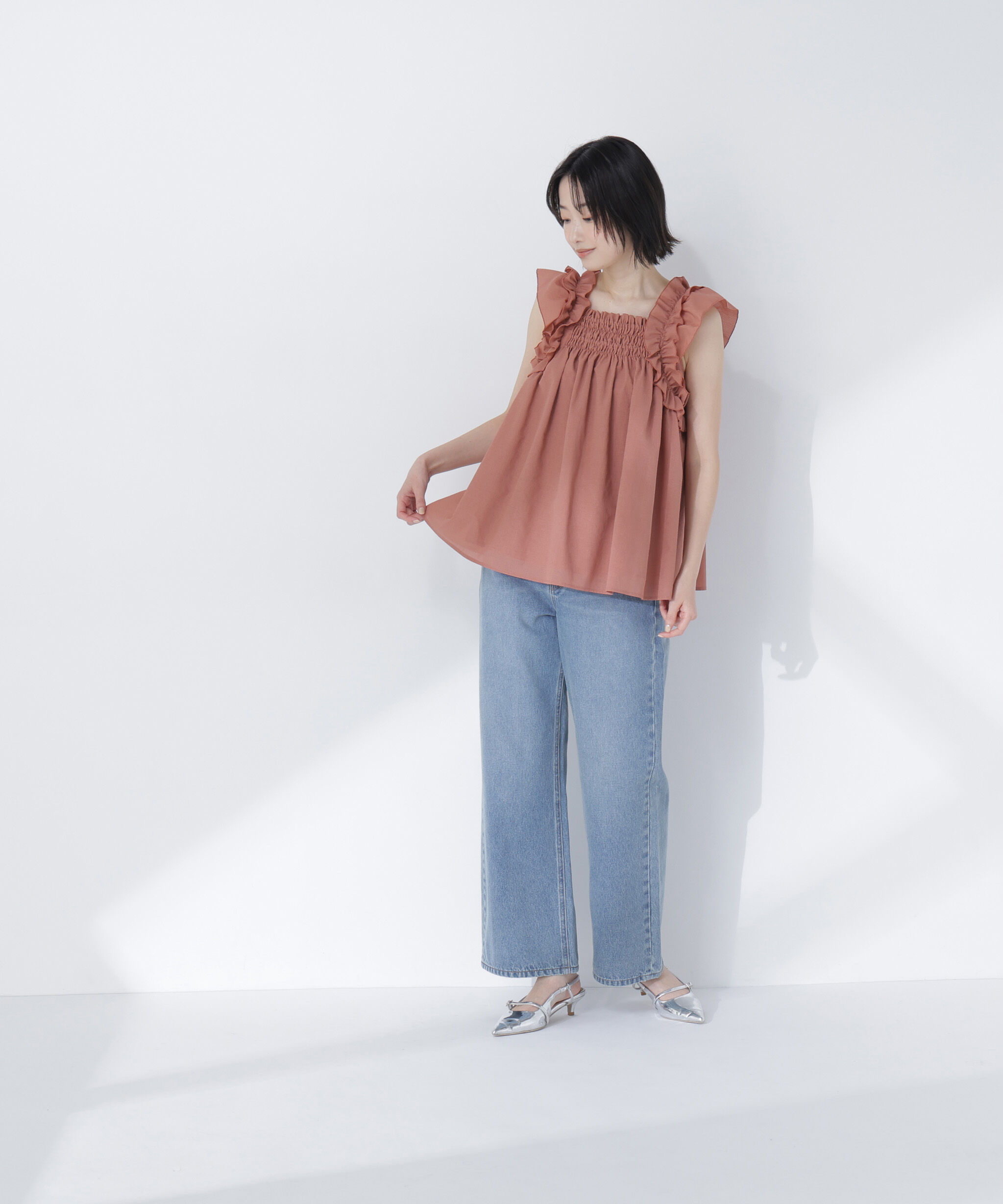  「フリルスリーブチュニック」|シャツ・ブラウス|