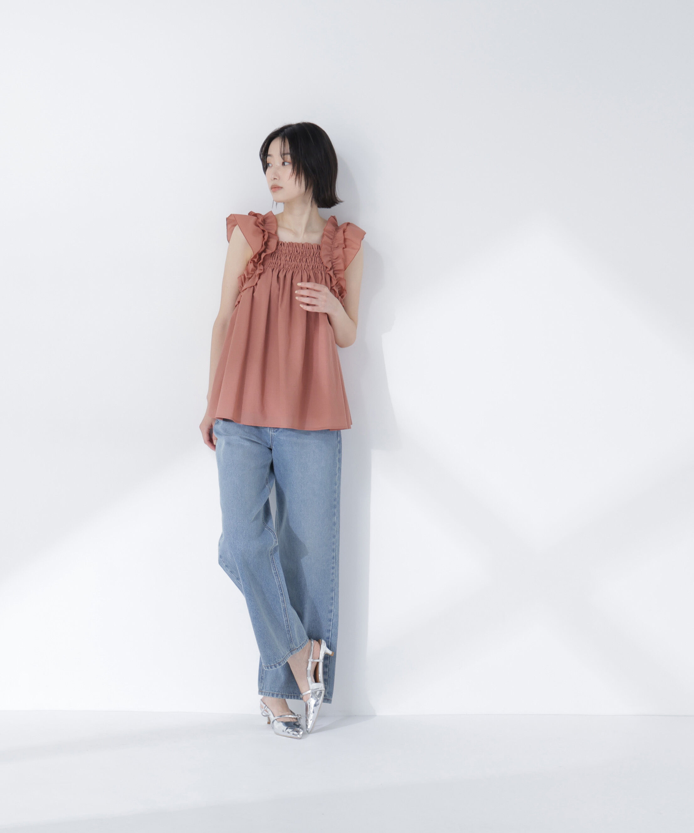 「フリルスリーブチュニック」|シャツ・ブラウス|