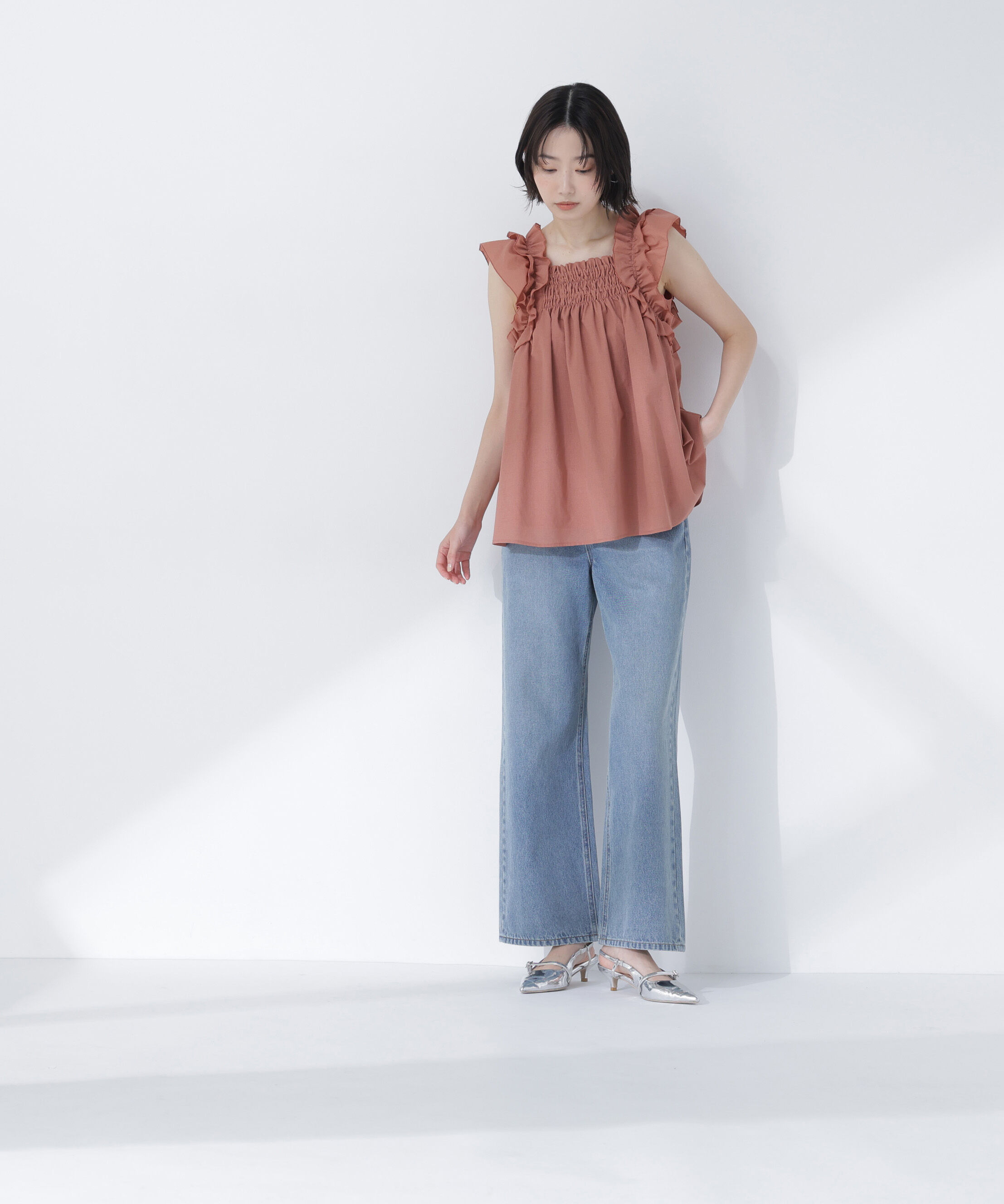  「フリルスリーブチュニック」|シャツ・ブラウス|