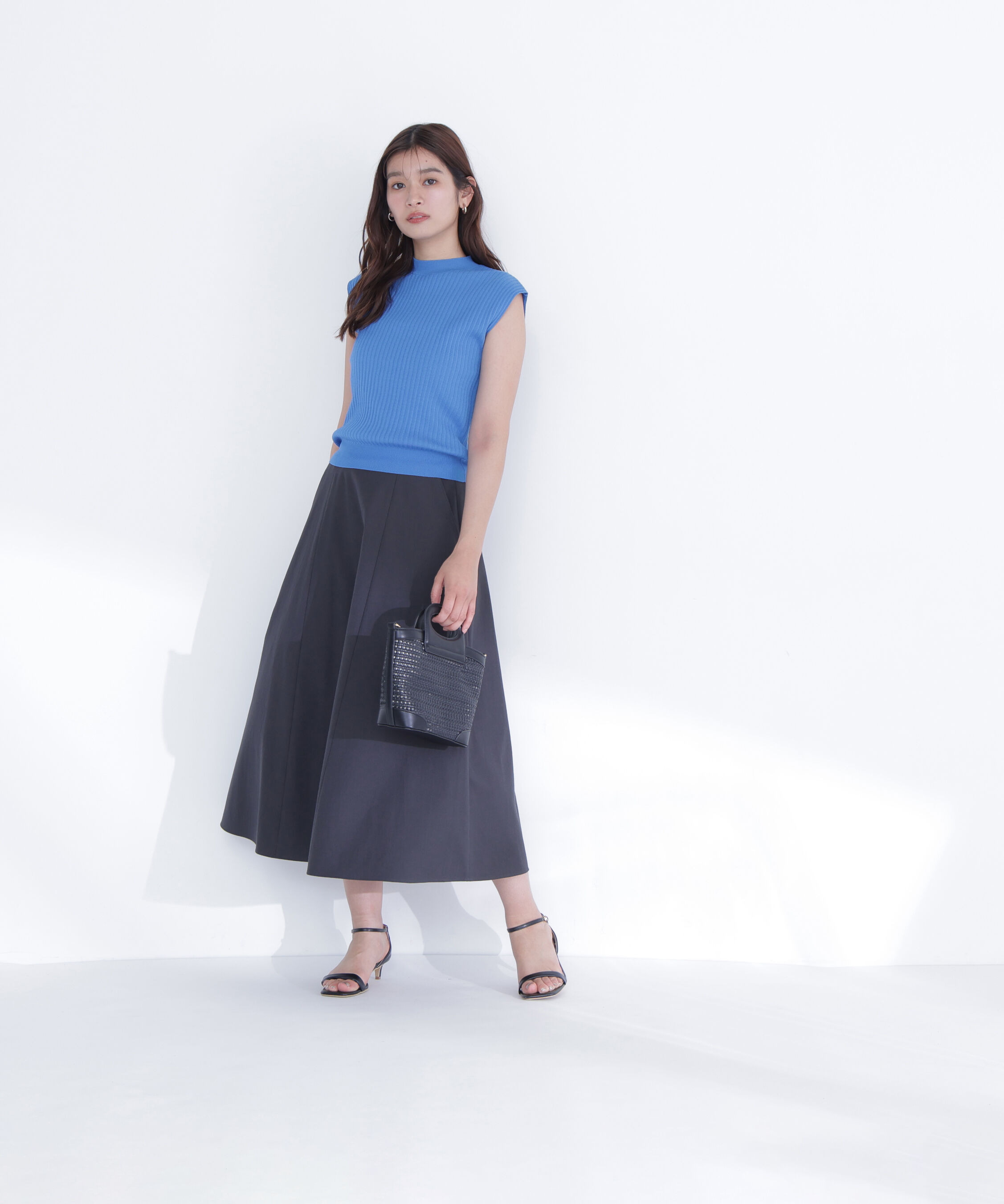  「リネンブレンドフレアスカート」|スカート|