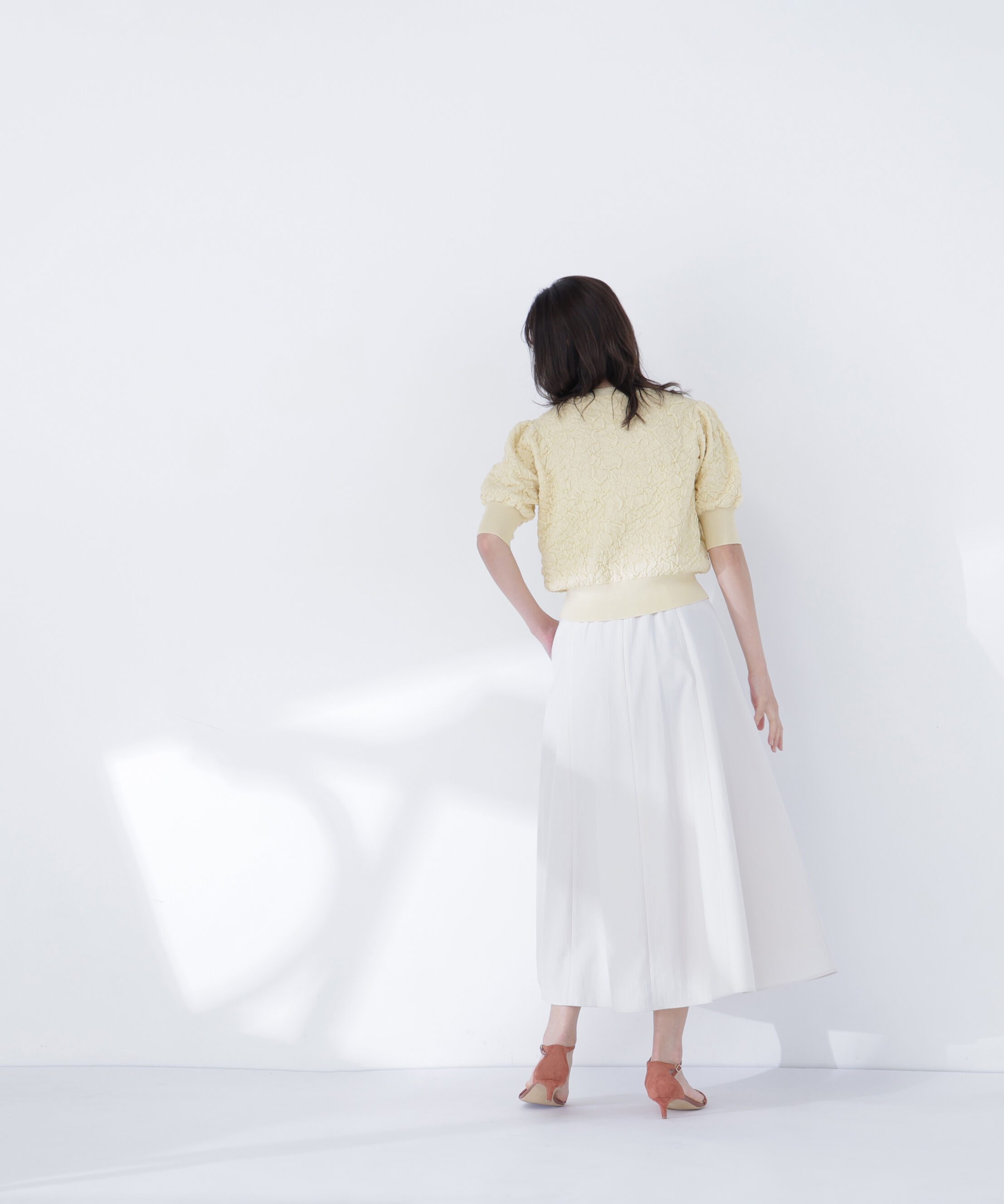  「リネンブレンドフレアスカート」|スカート|