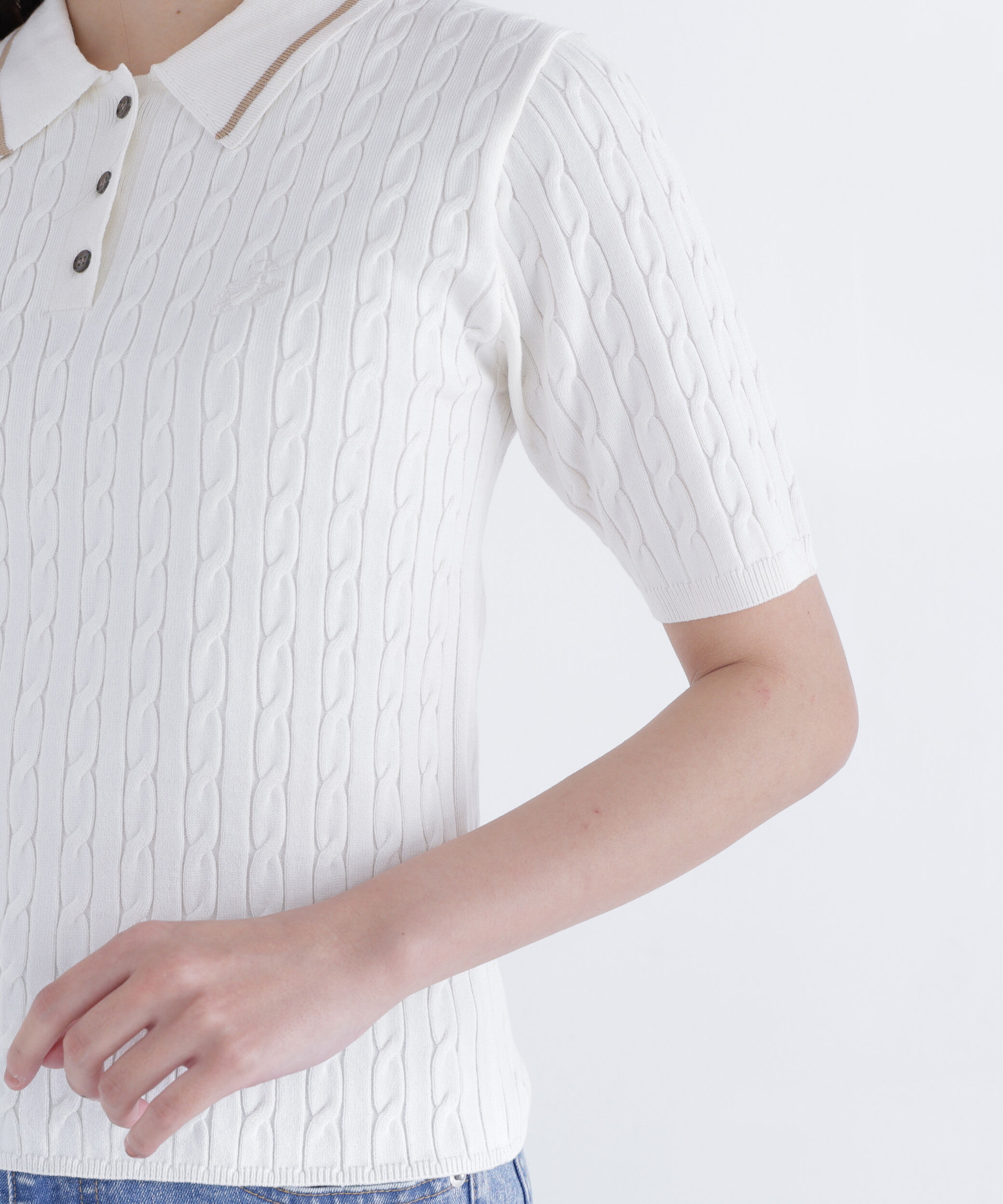  「ケーブルポロニット」|ニット・セーター|