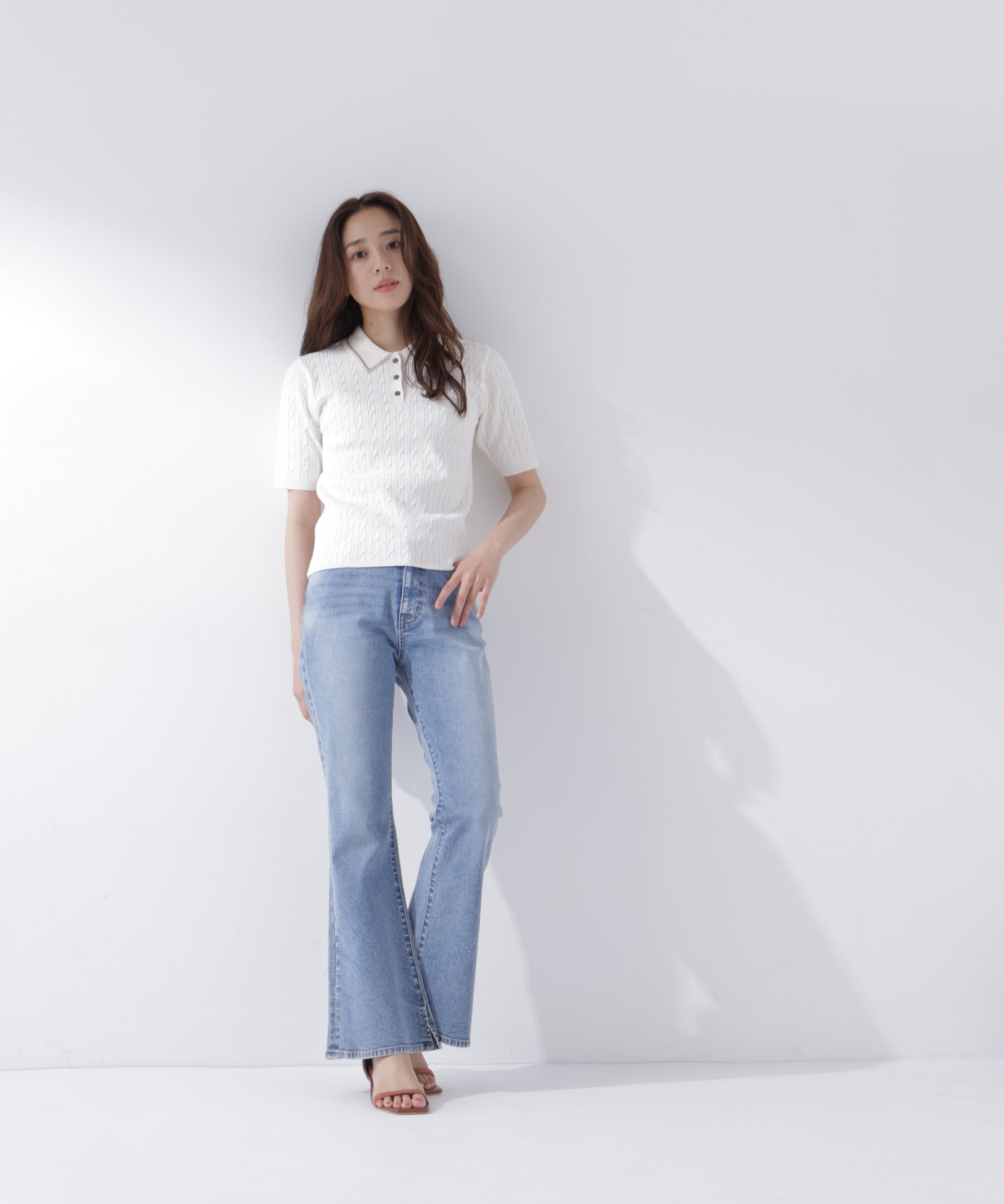  「ケーブルポロニット」|ニット・セーター|