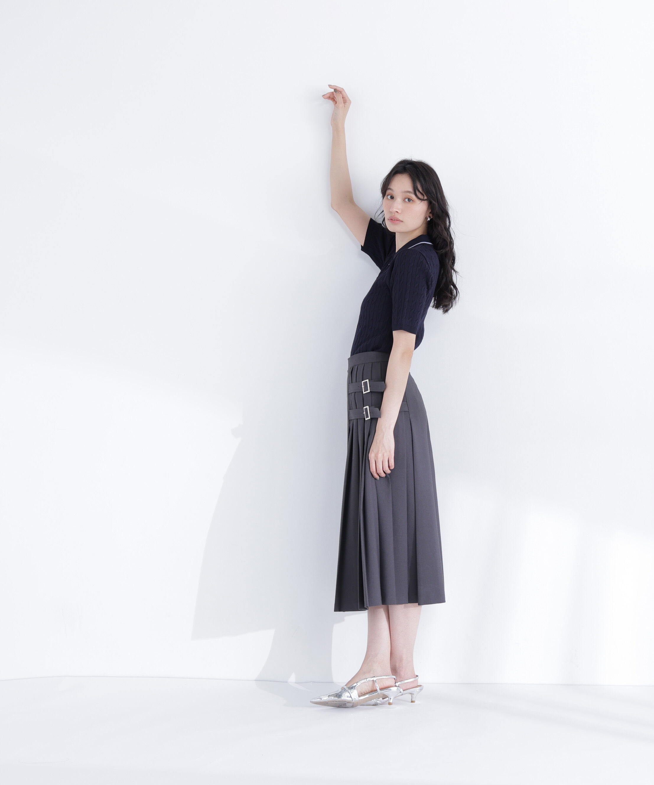  「ケーブルポロニット」|ニット・セーター|