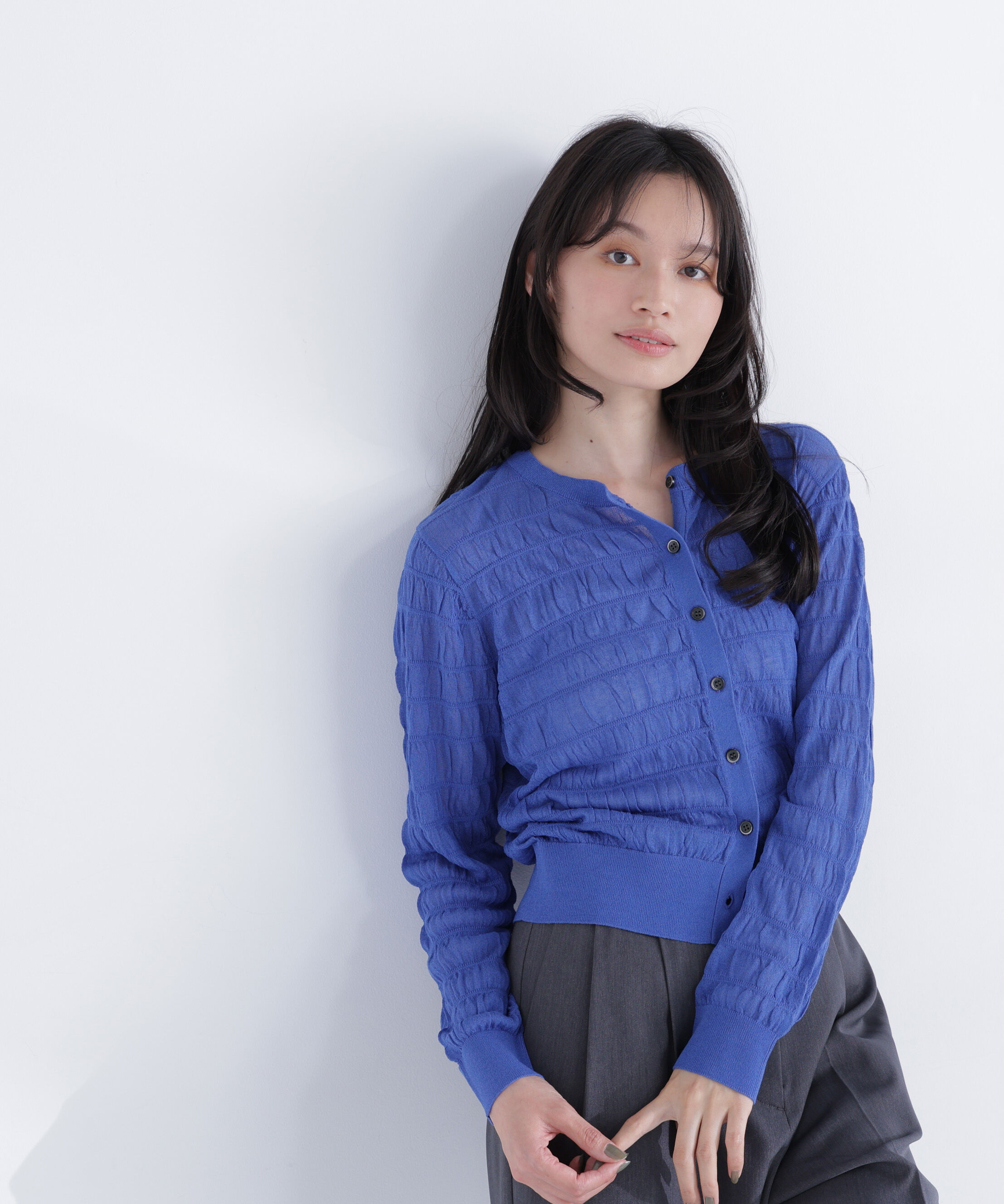  「シアーシャーリングカーディガン」|ニット・セーター|