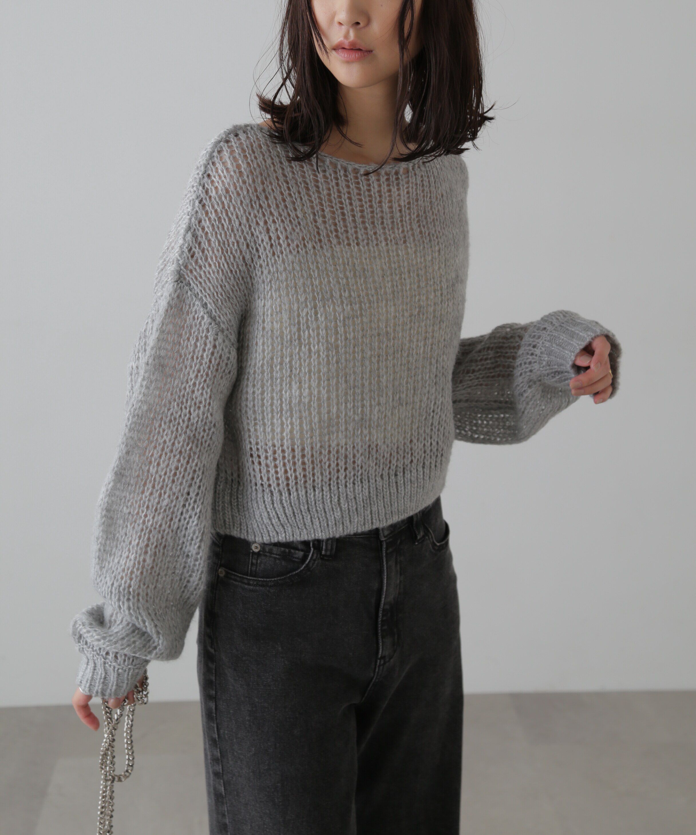  「シアーモヘヤライクニット」|ニット・セーター|