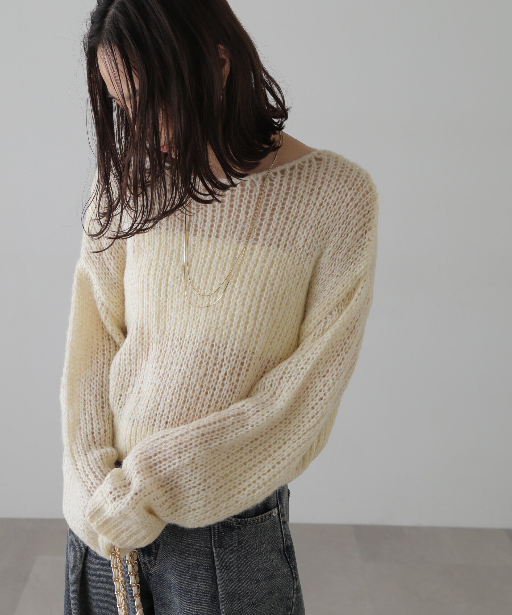  「シアーモヘヤライクニット」|ニット・セーター|