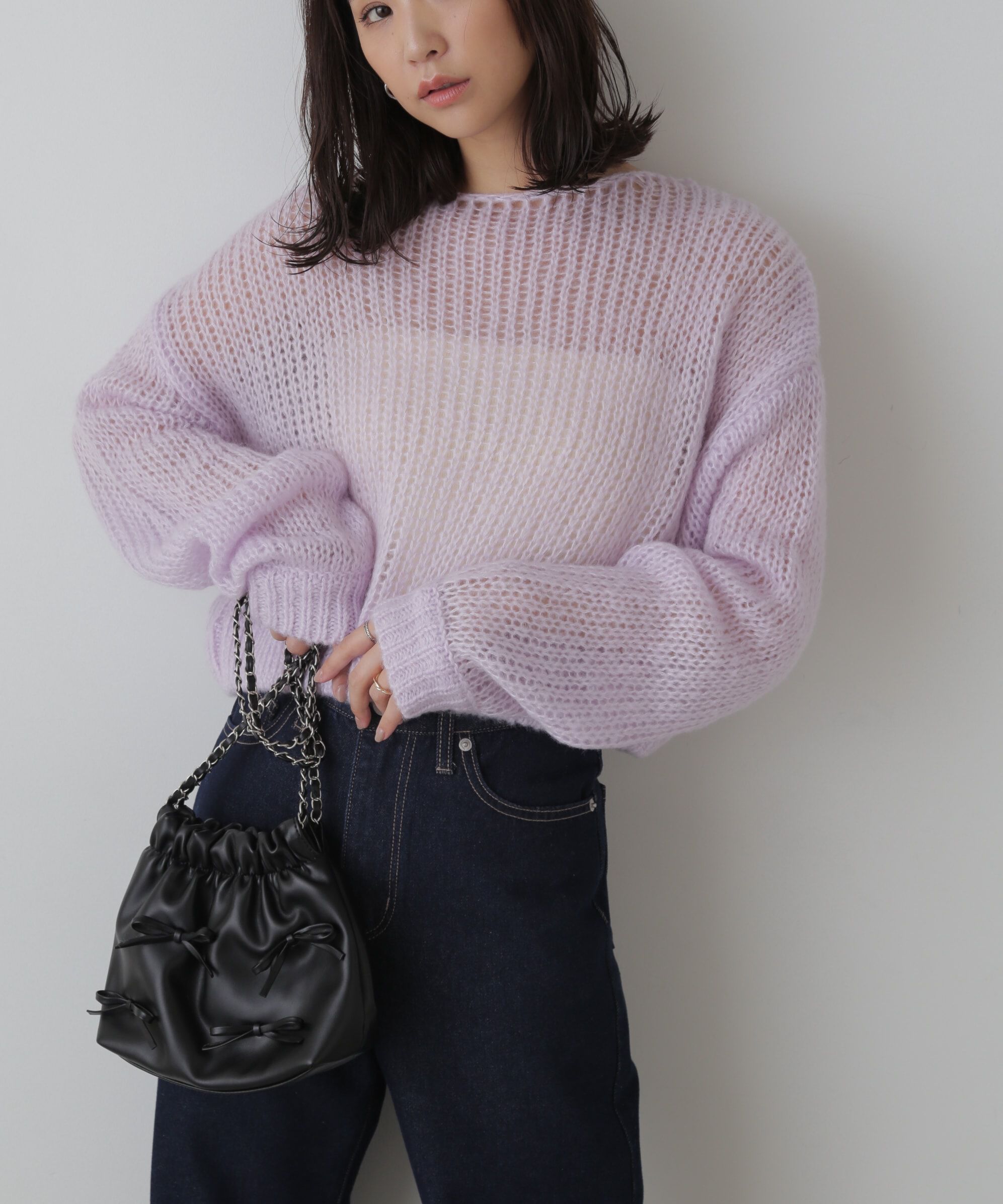  「シアーモヘヤライクニット」|ニット・セーター|