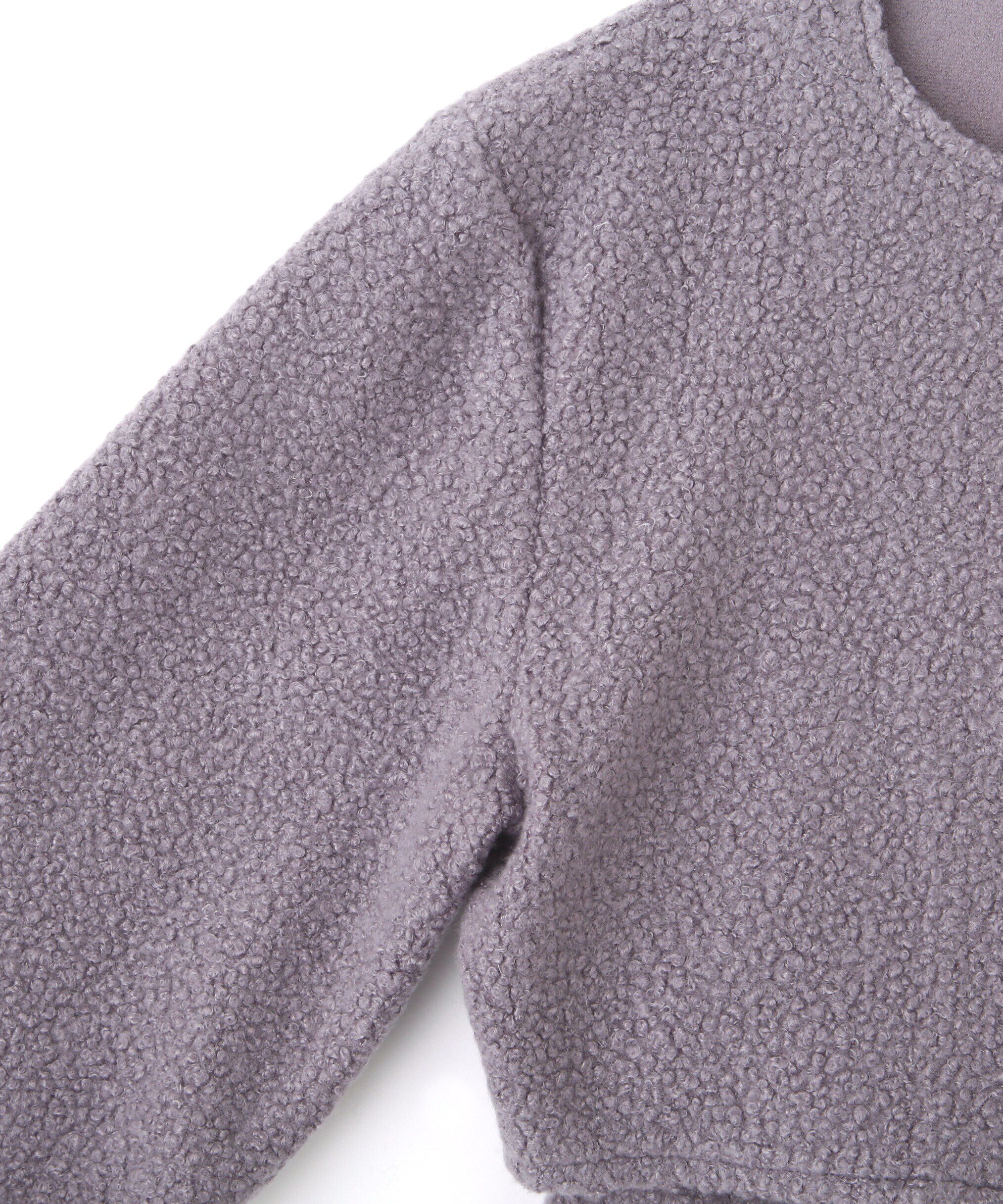  「ミニブークレカーディガン＆ミニスカート」|ワンピース|