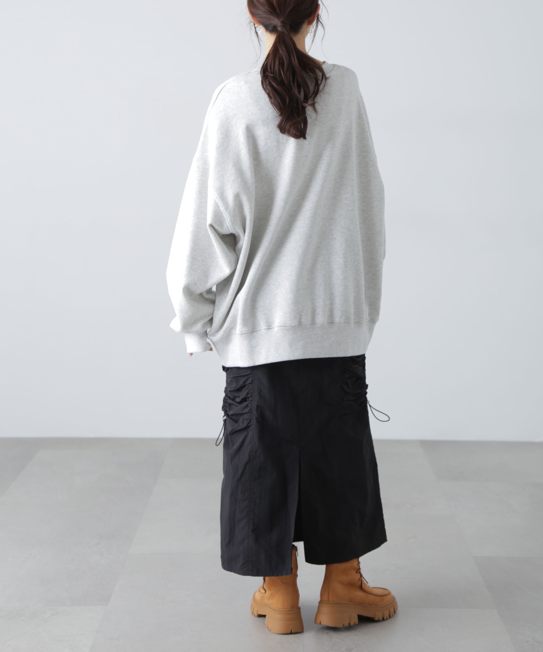  「サイドドロストナイロンスカート」|スカート|