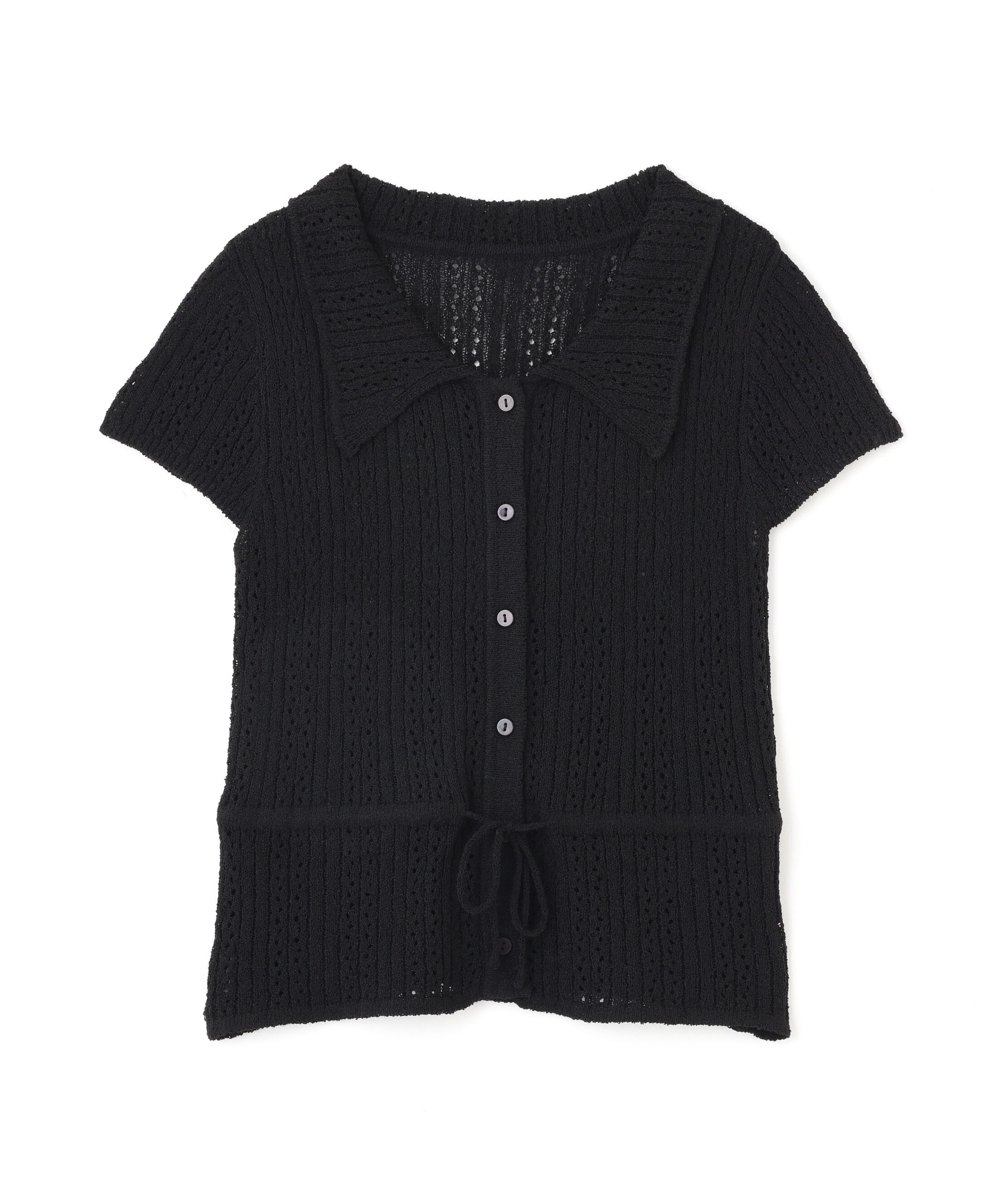  「透かし編みペプラムニット」|ニット・セーター|