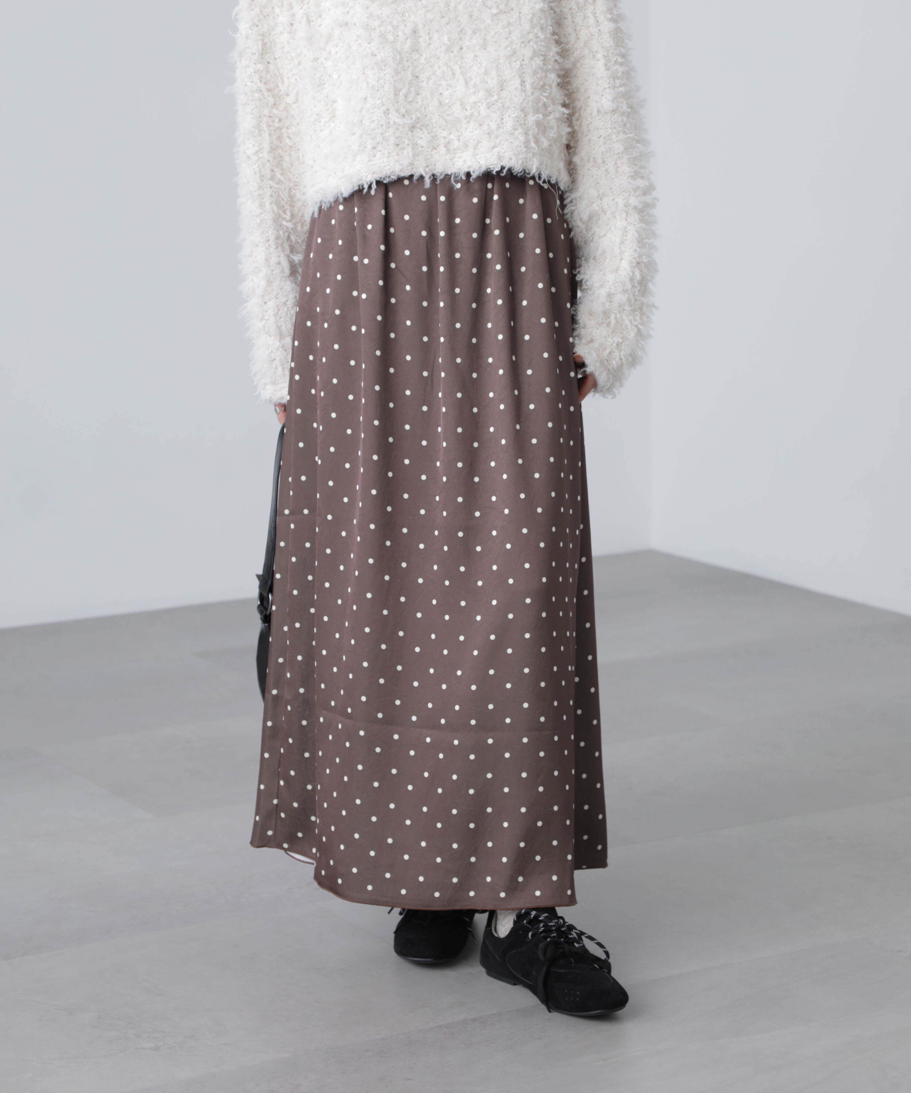  「サテンナローロングスカート」|スカート|