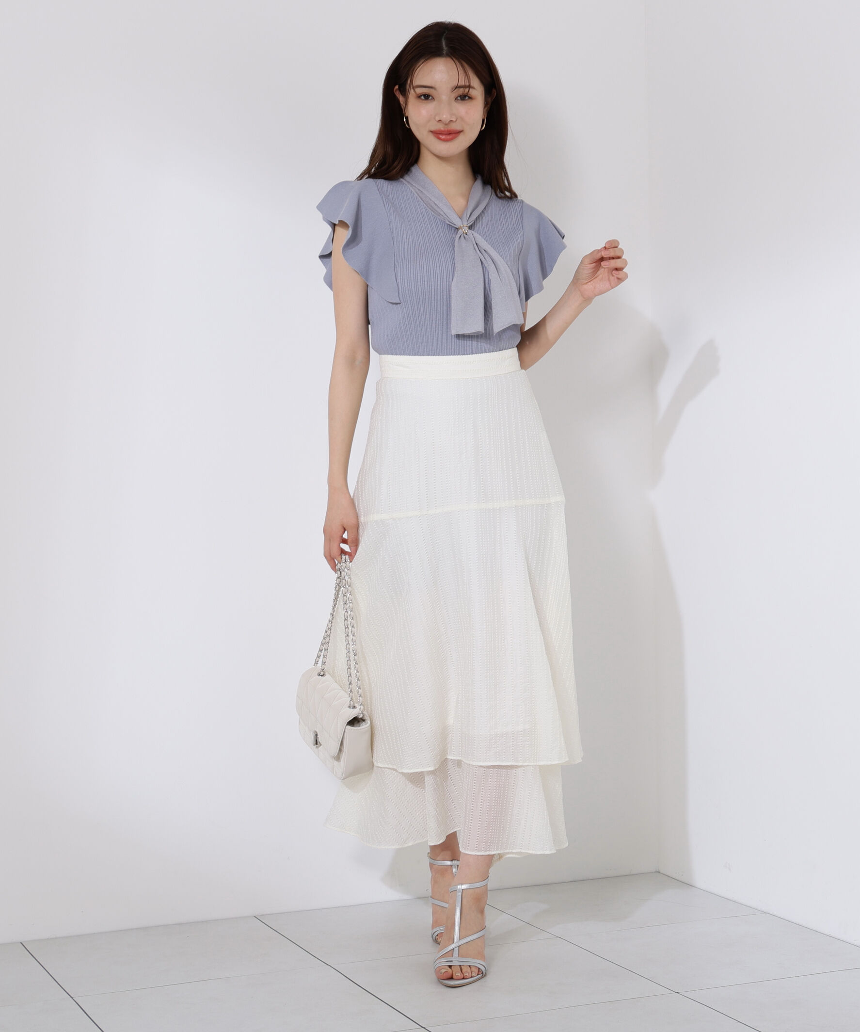 PROPORTION BODY DRESSING「シアードビーティアードスカート」|スカート|ホワイト