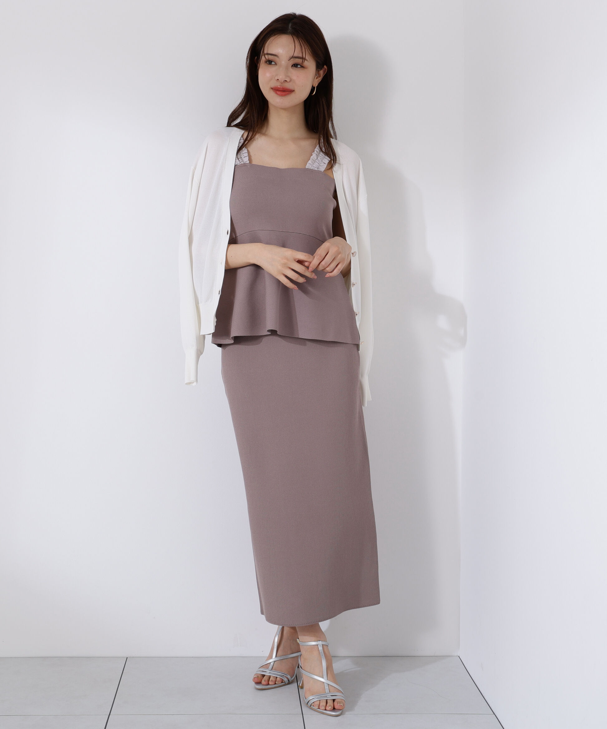 PROPORTION BODY DRESSING「ペプラムキャミセットアップ」|ワンピース|