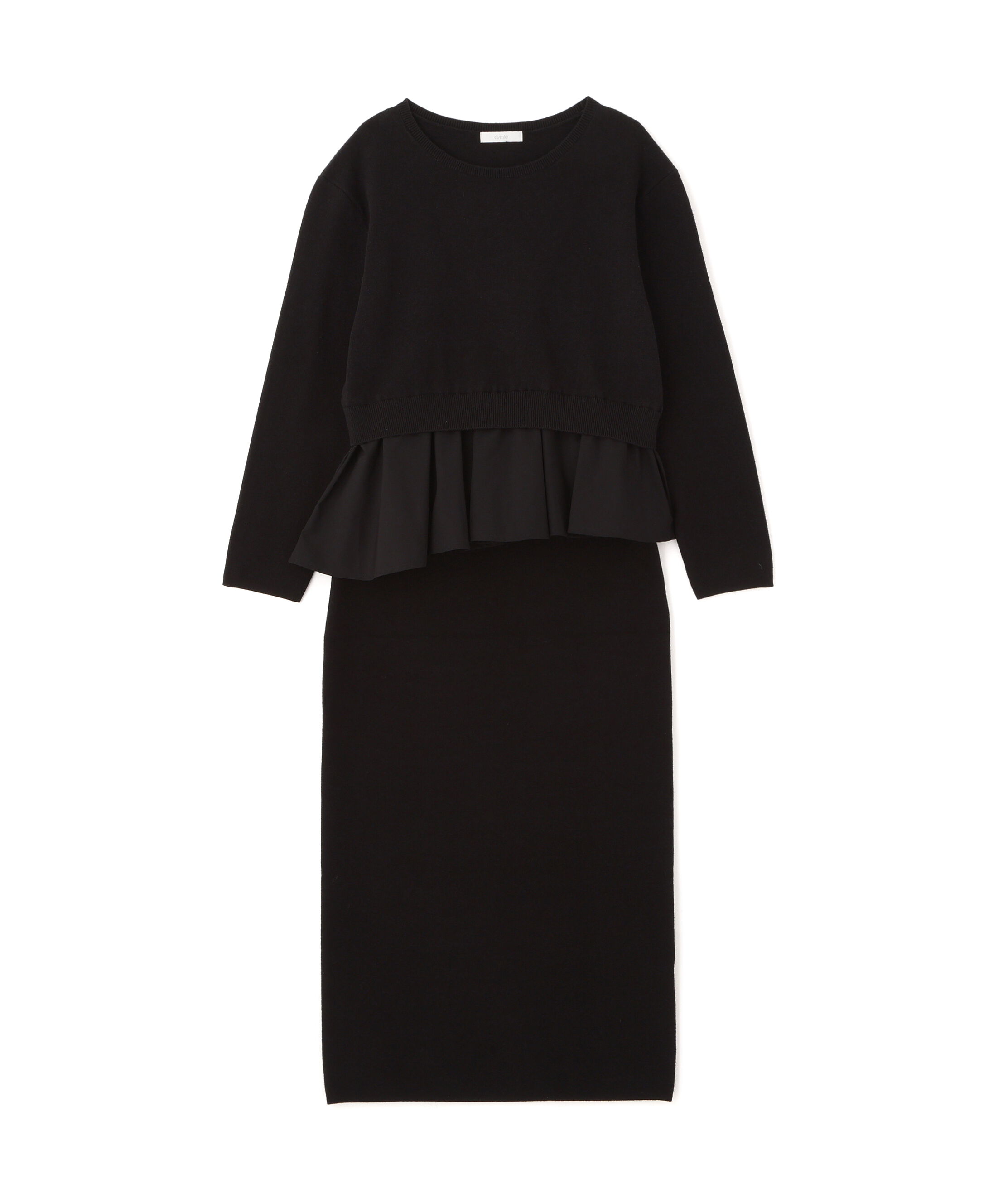 PROPORTION BODY DRESSING「＜ウォッシャブル＞ランダムヘムペプラムニットSETUP 25AW」|ワンピース|