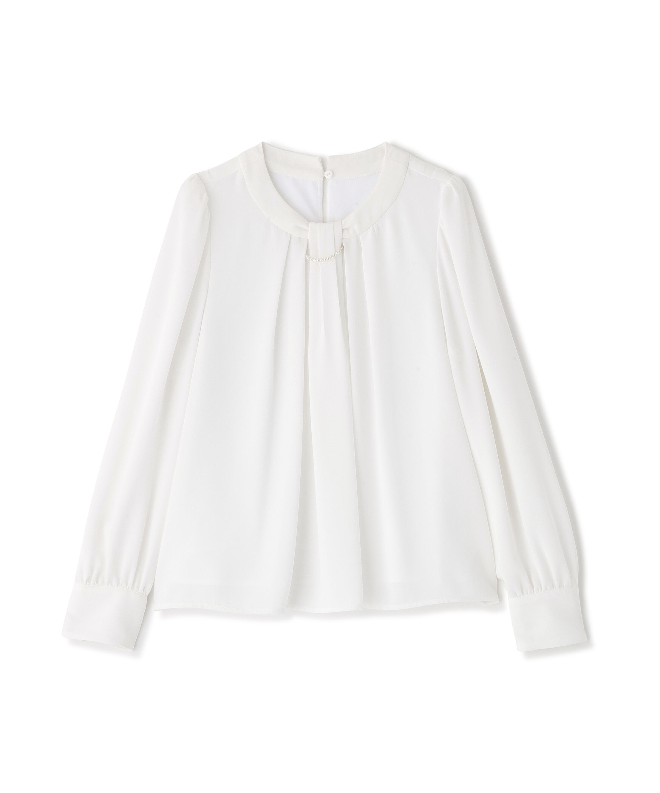 PROPORTION BODY DRESSING「パール付きベーシックブラウス 26SS」|シャツ・ブラウス|