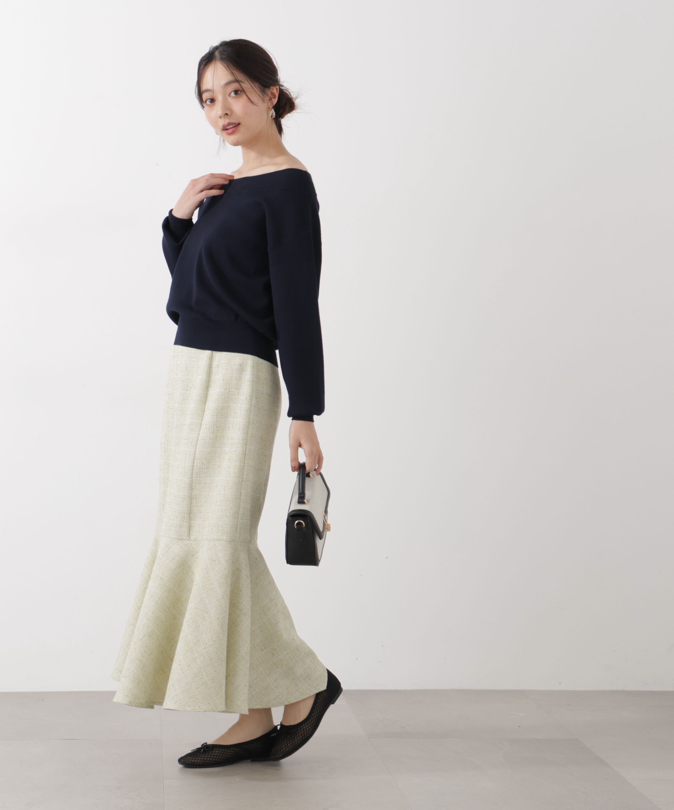 PROPORTION BODY DRESSING「スプリングツイードマーメイドスカート」|スカート|