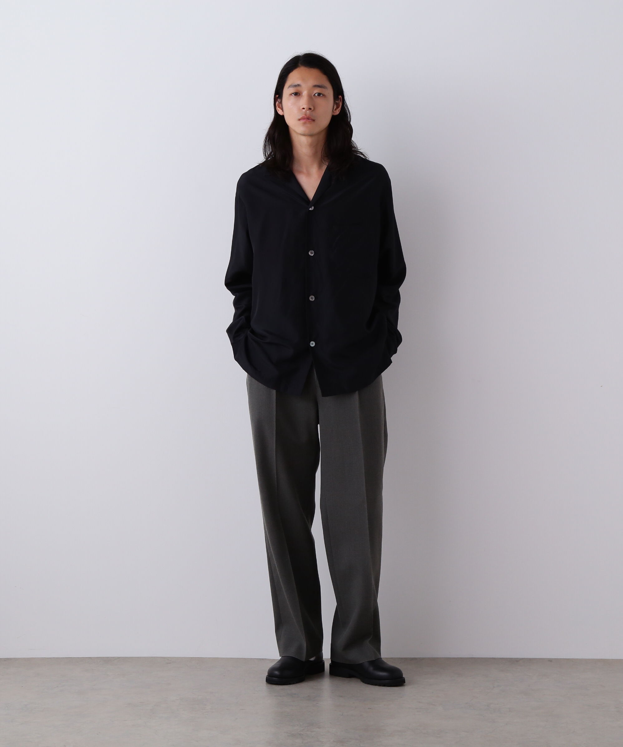 YLEVE 「YLEVE / SILK HABUTAE PAJAMA SHIRT」|シャツ・ブラウス|