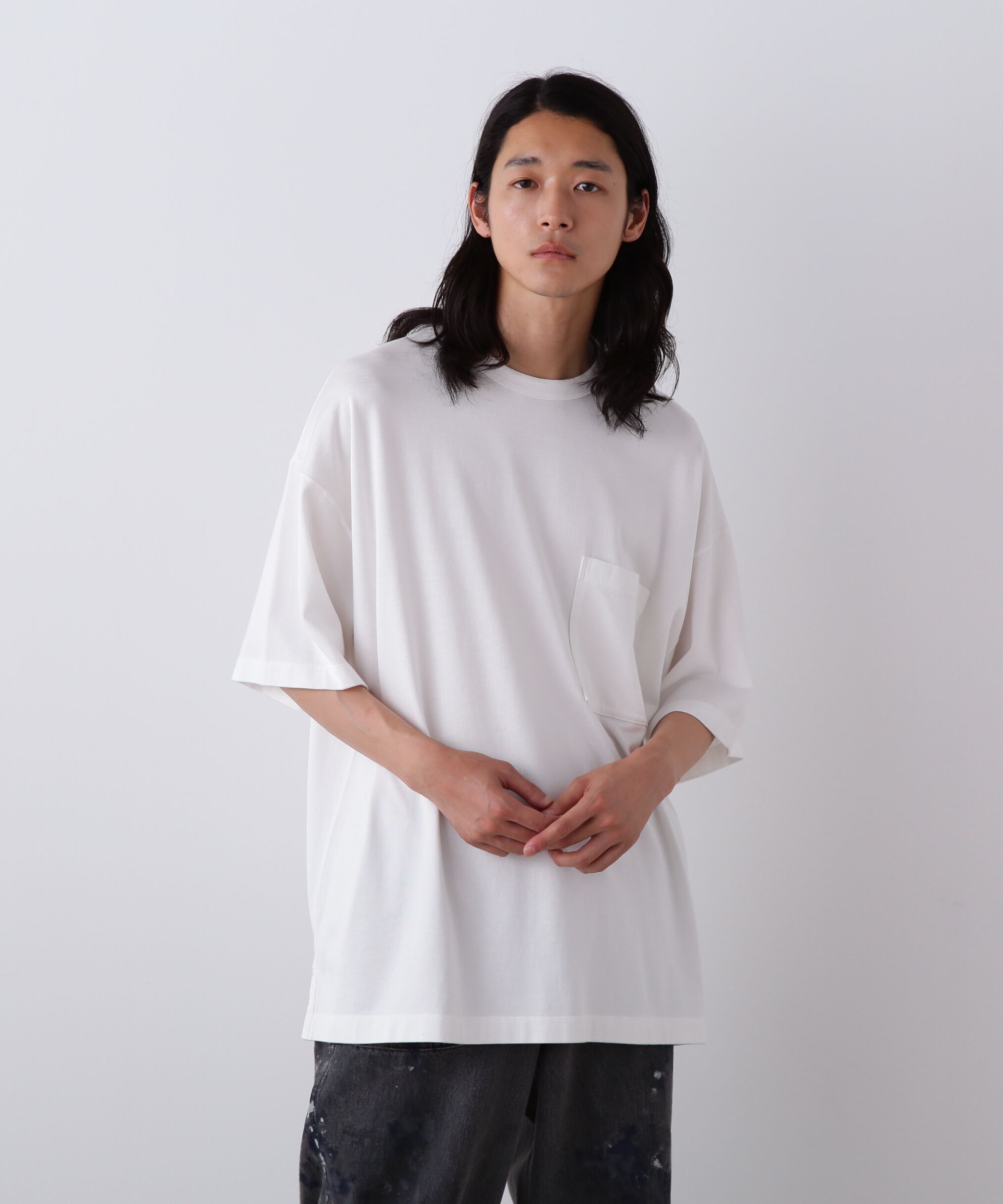 YLEVE 「YLEVE / TETRON COTTON SLUB YARN JERSEY POCKET T-SHIRT」|Tシャツ・カットソー|ホワイト