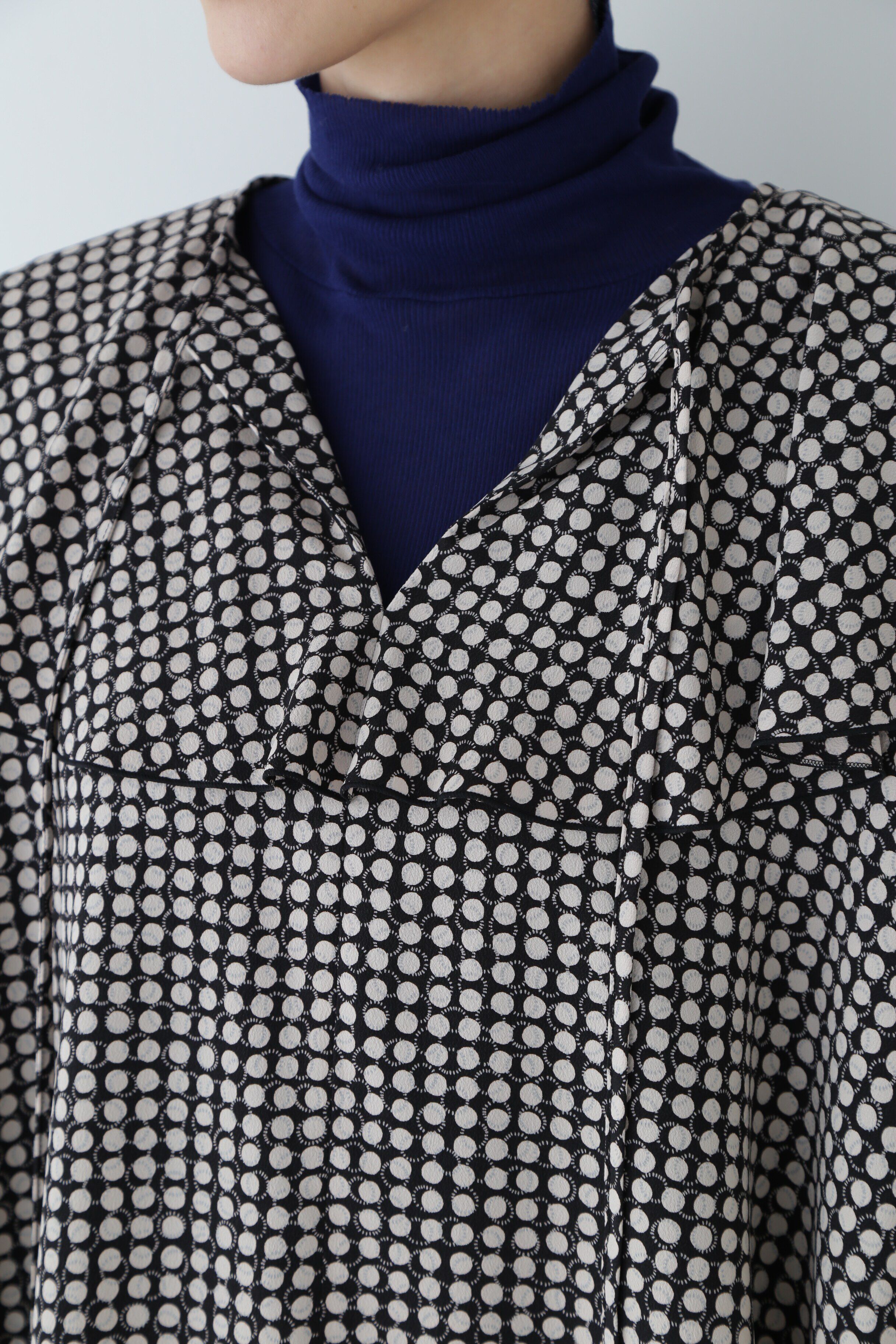 「◆ドットプリント襟付きブラウス」|シャツ・ブラウス|