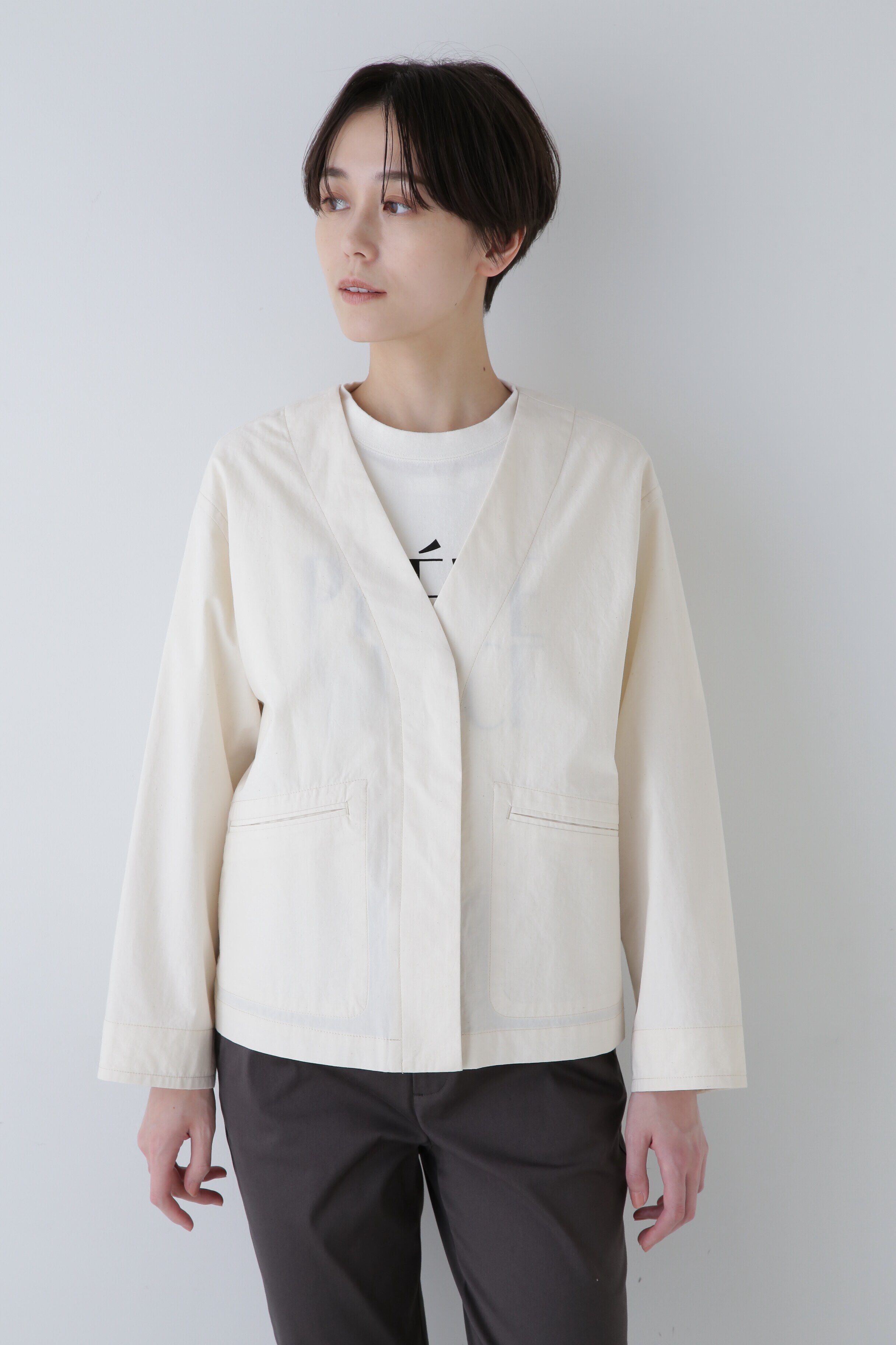  「◆リサイクル混コットンウェザーブルゾン」|シャツ・ブラウス|