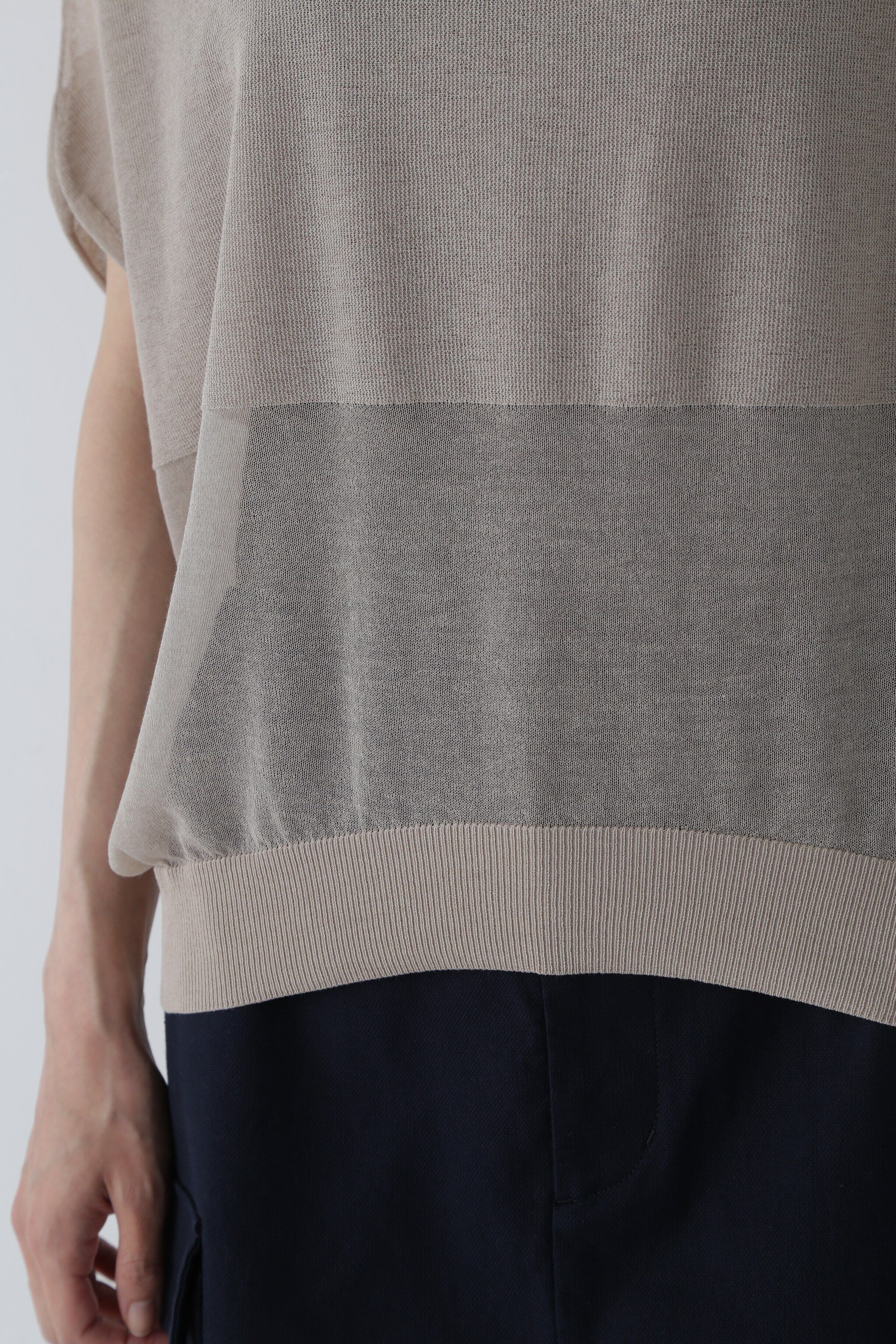  「◆シアーパネルニットプルオーバー」|ニット・セーター|