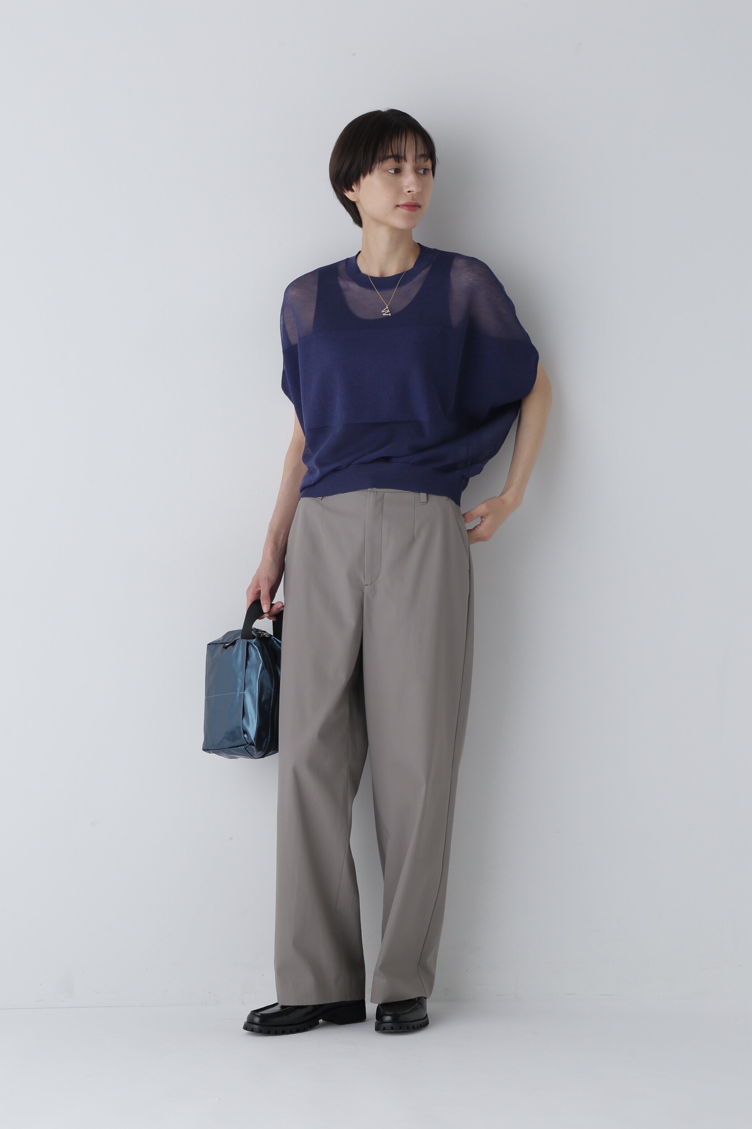  「◆シアーパネルニットプルオーバー」|ニット・セーター|