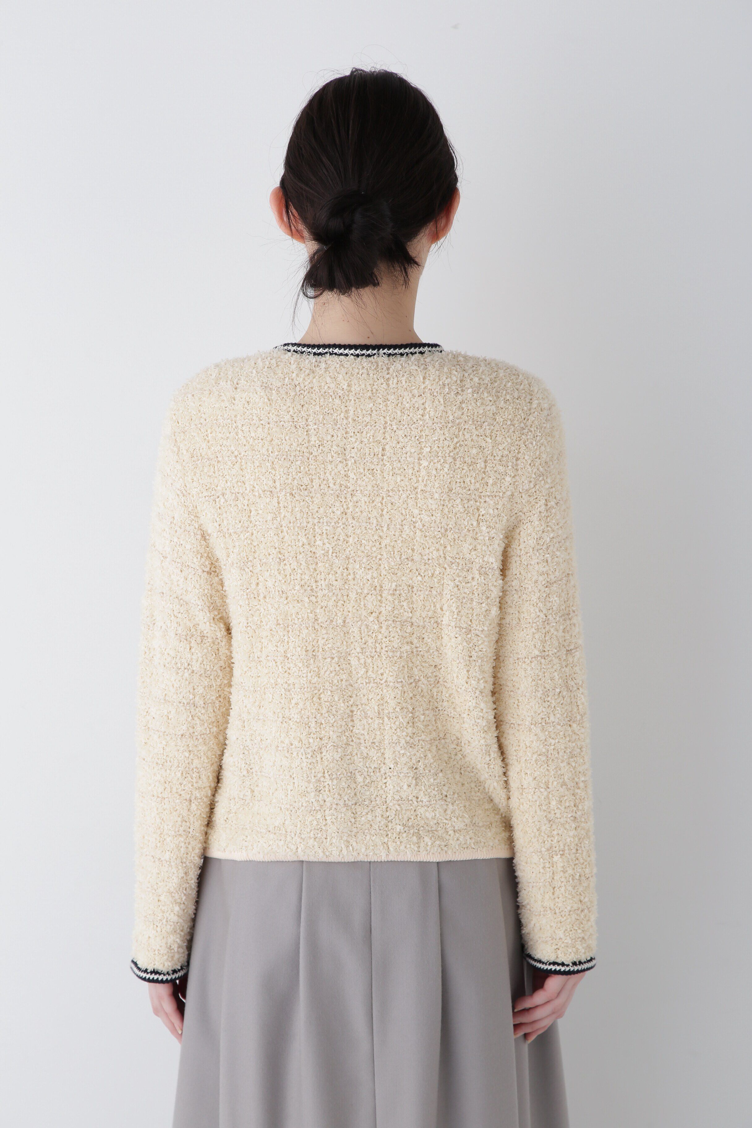  「◆花モールニットツイードジャケット」|ニット・セーター|