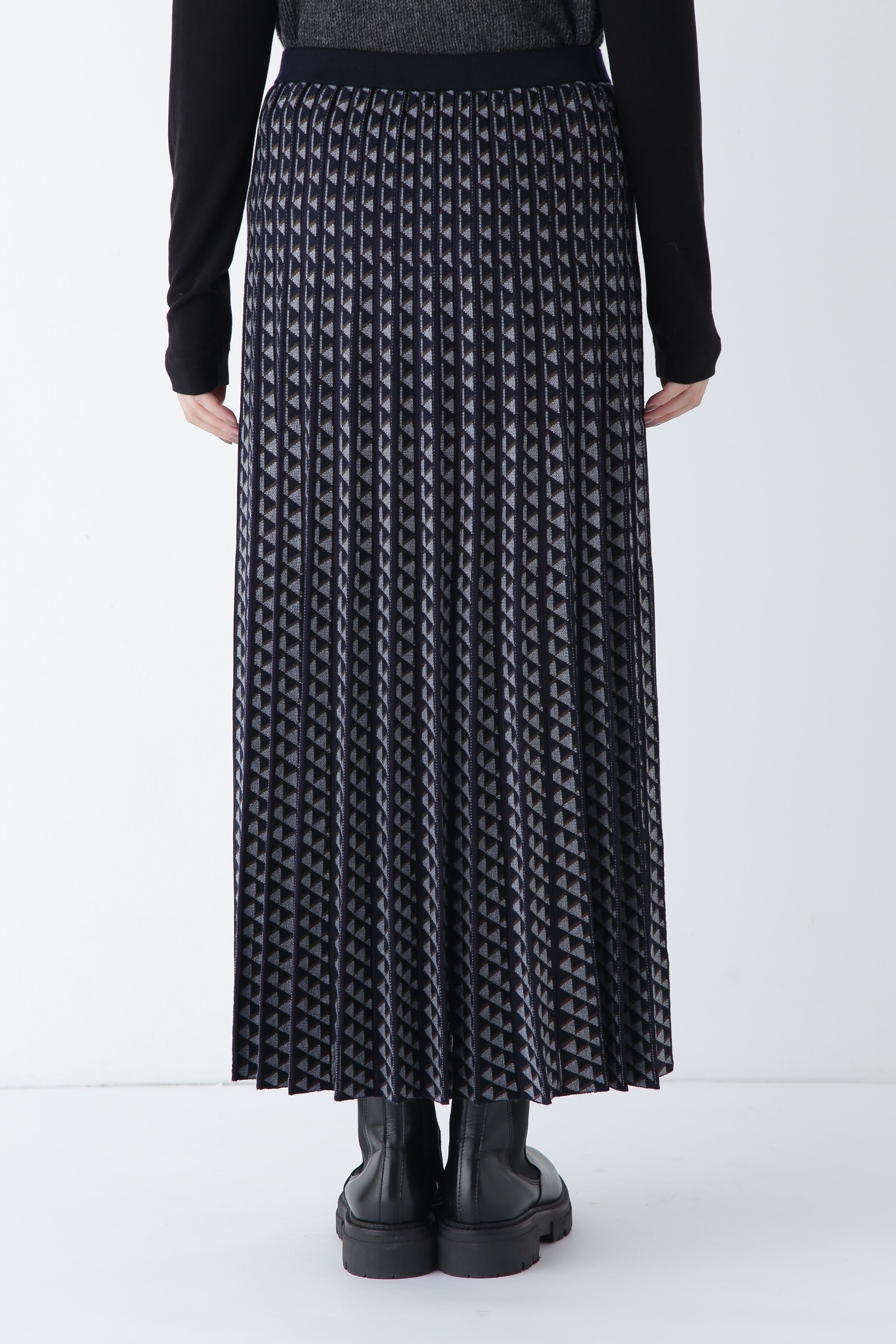  「◆幾何柄ジャガードプリーツスカート」|スカート|