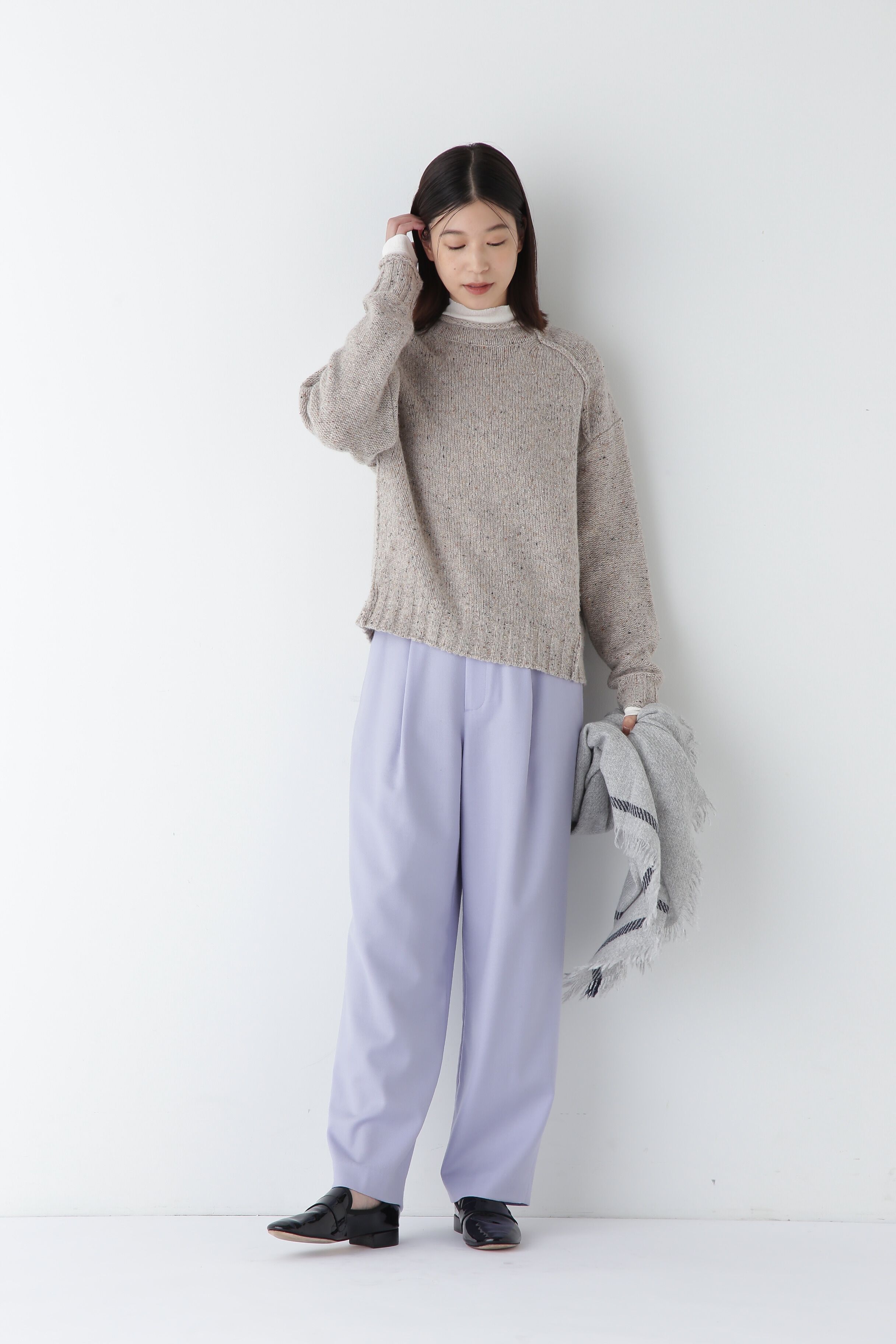  「◆ウールフラノワイドテーパードパンツ」|その他|