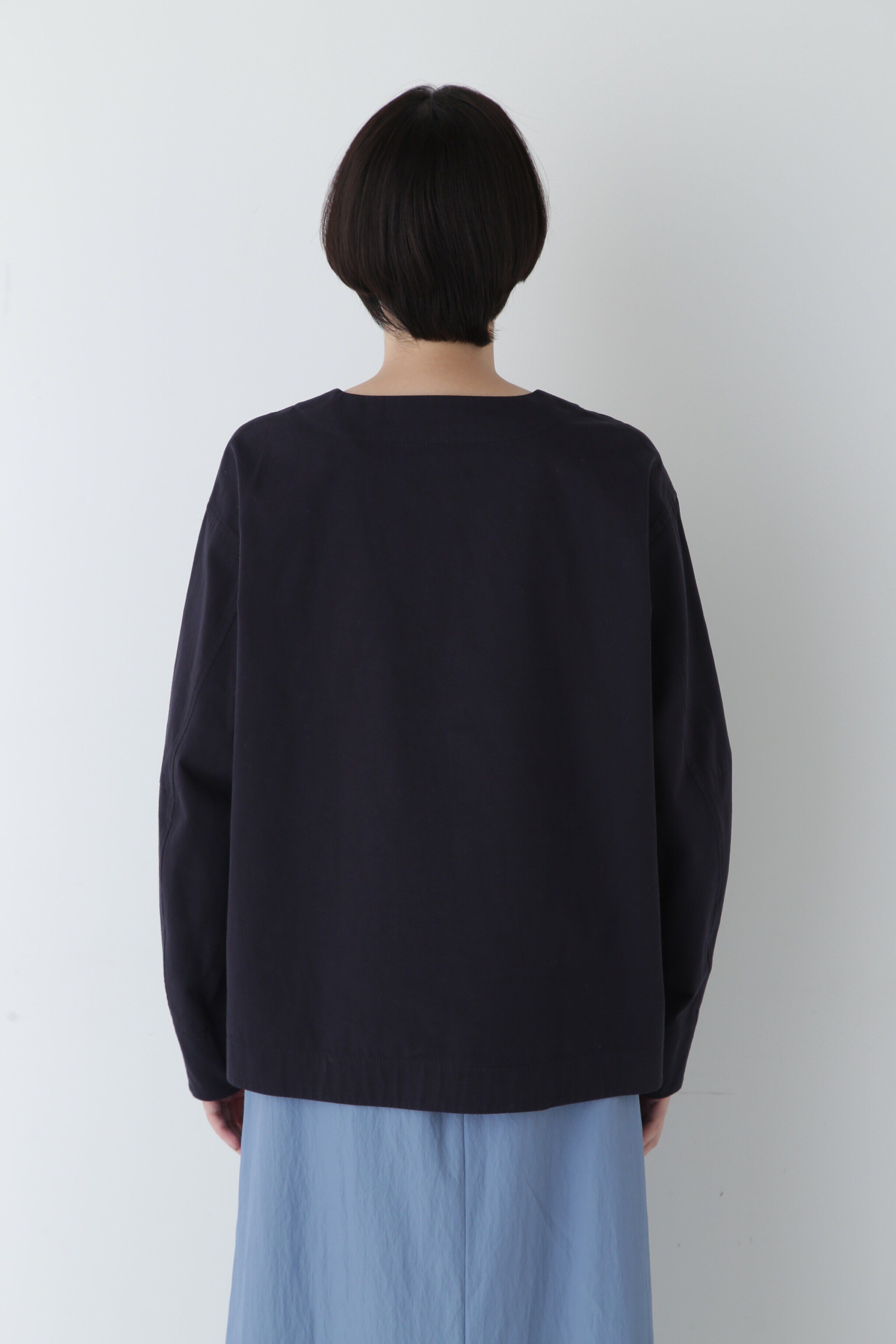  「◆ツイルワッシャーレースアップブラウス」|シャツ・ブラウス|