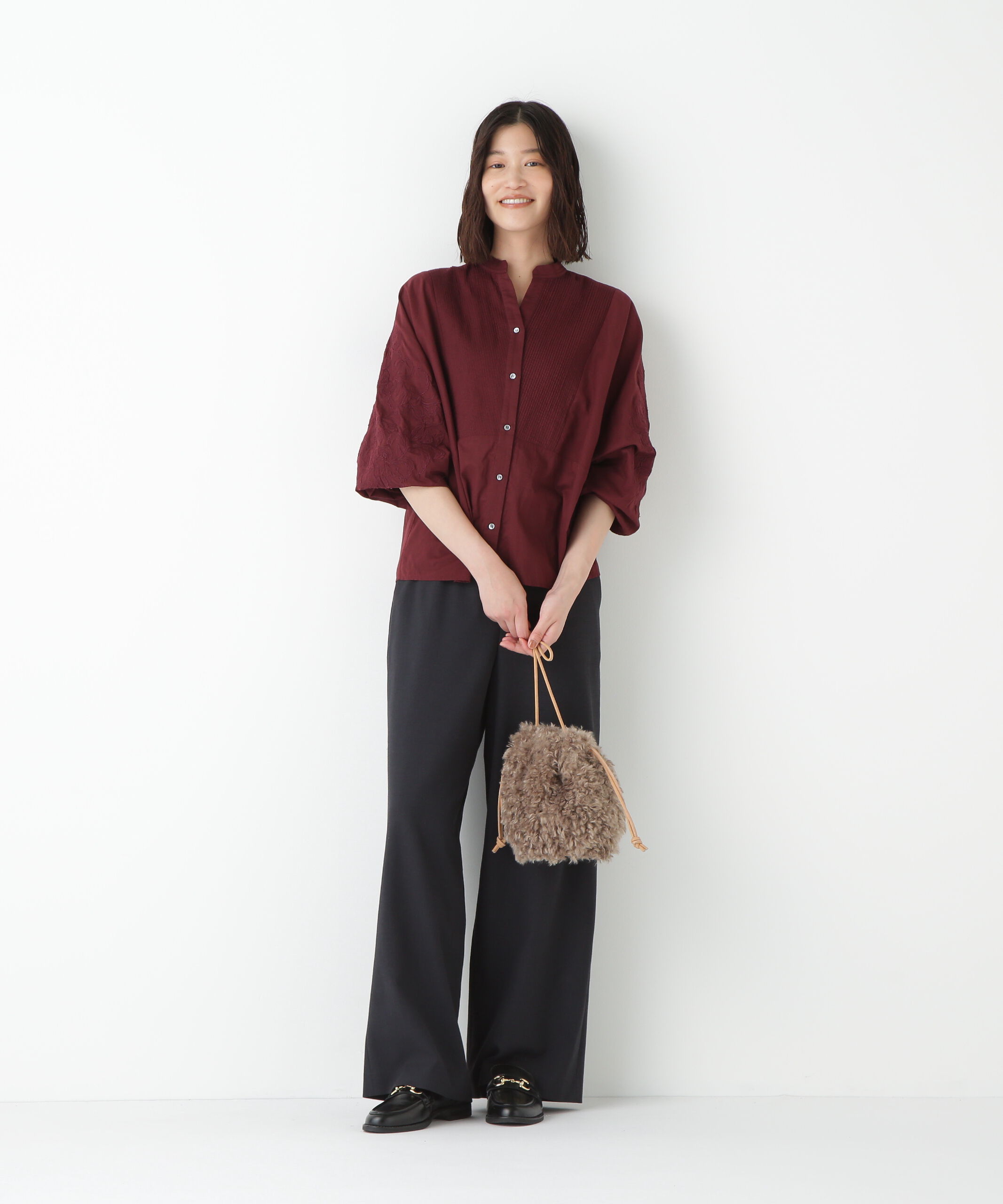  「◆インドコットンボイルアップリケブラウス」|シャツ・ブラウス|