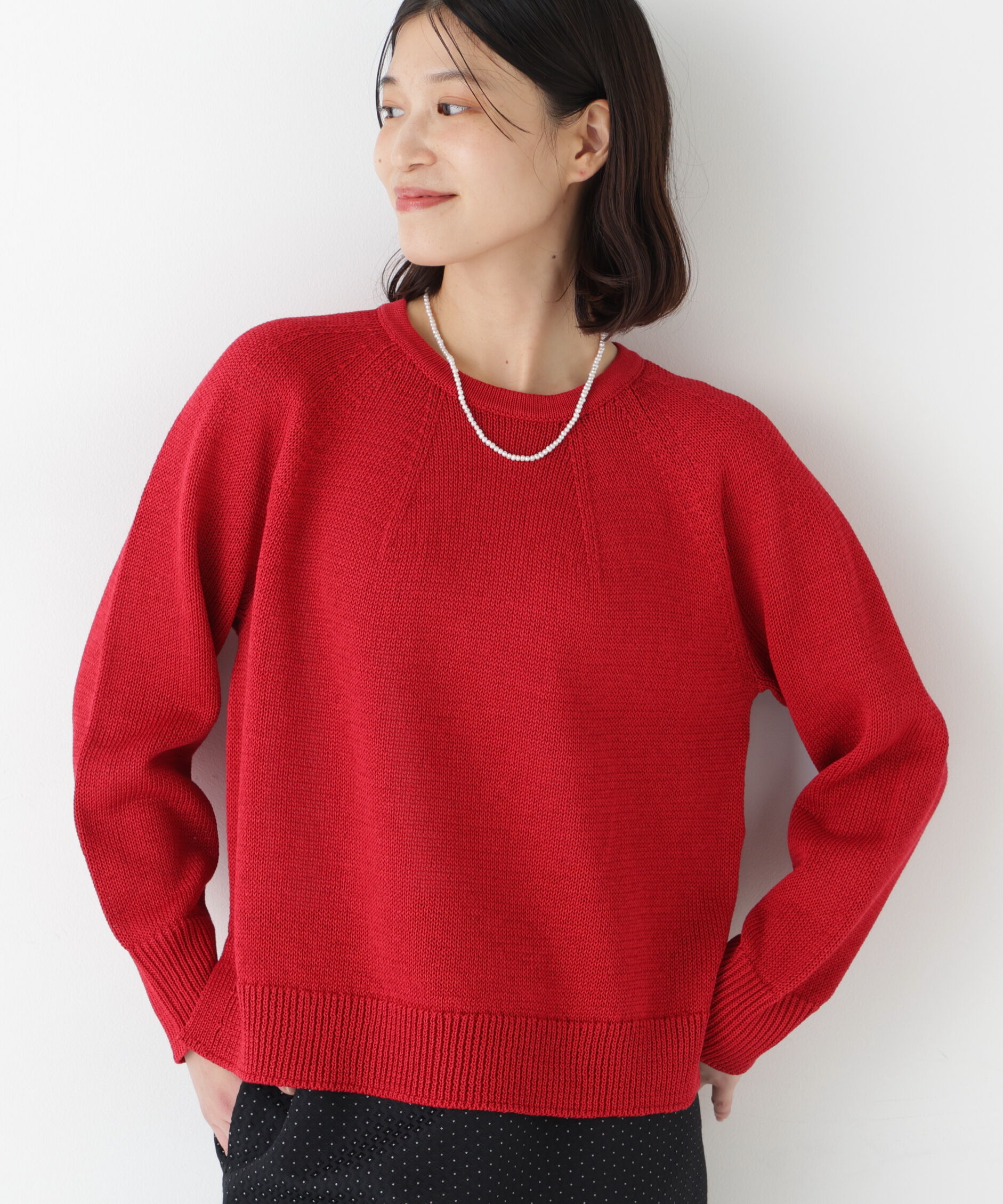 「◆ギマコットン求心Ｐ／Ｏ」|ニット・セーター|レッド