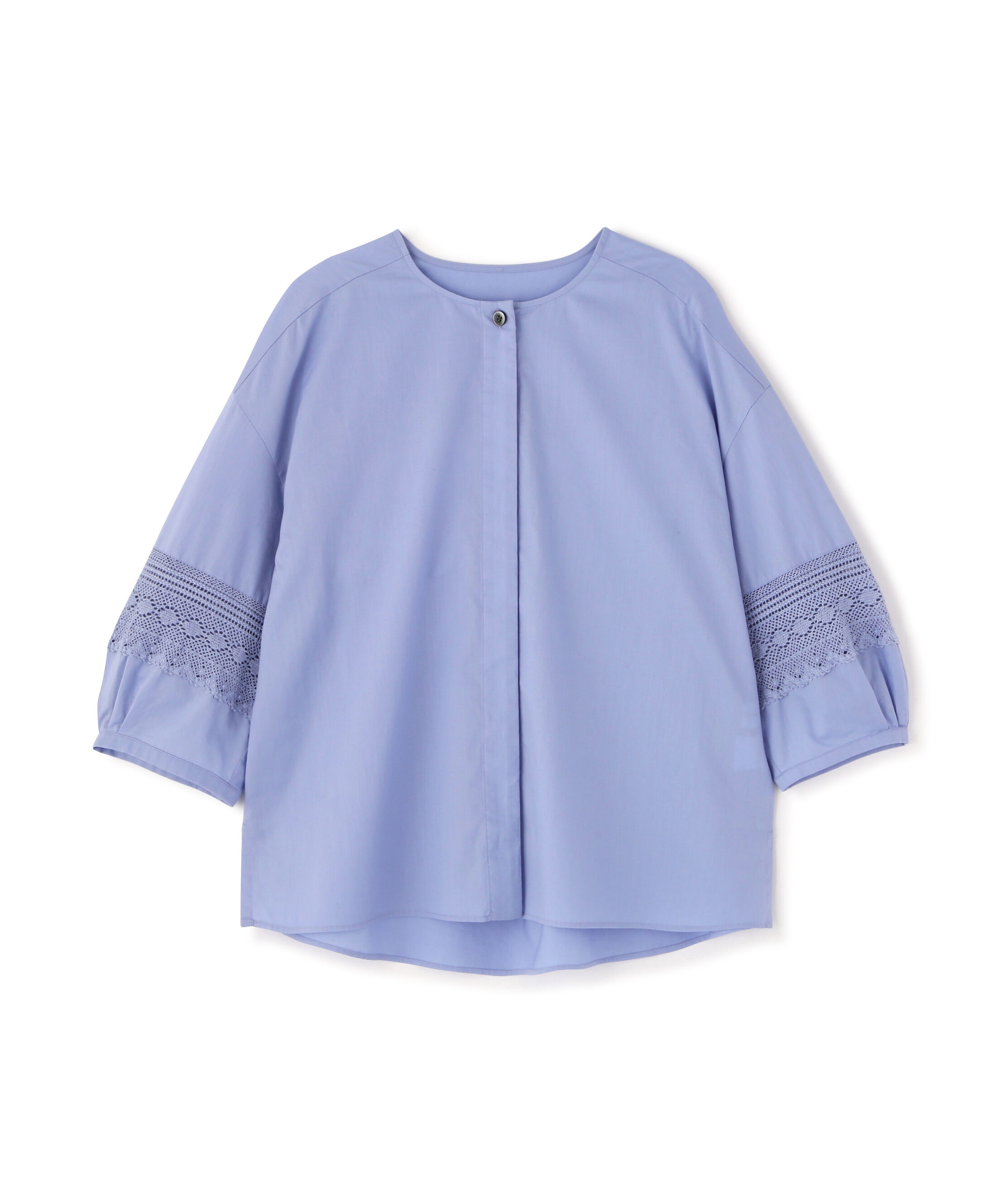  「◆レースドッキングクルーネックブラウス」|シャツ・ブラウス|