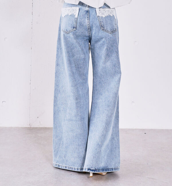 archives「ダメージレースフレアデニム」|デニム|