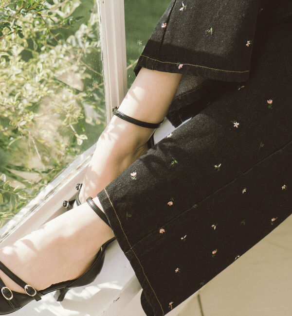 archives「小花柄刺繍デニム」|デニム|