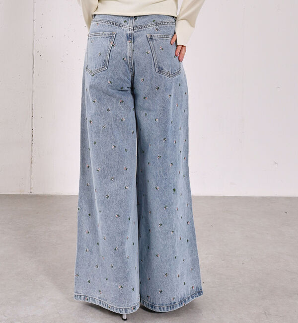 archives「小花柄刺繍デニム」|デニム|