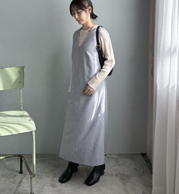 Doux archives「フロントジップジャンスカ」|ジャンパースカート|