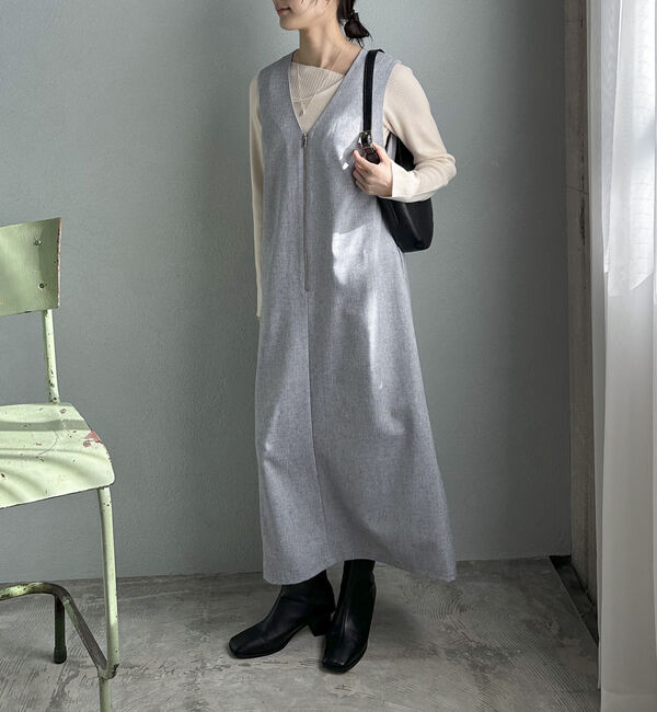 Doux archives「フロントジップジャンスカ」|ジャンパースカート|