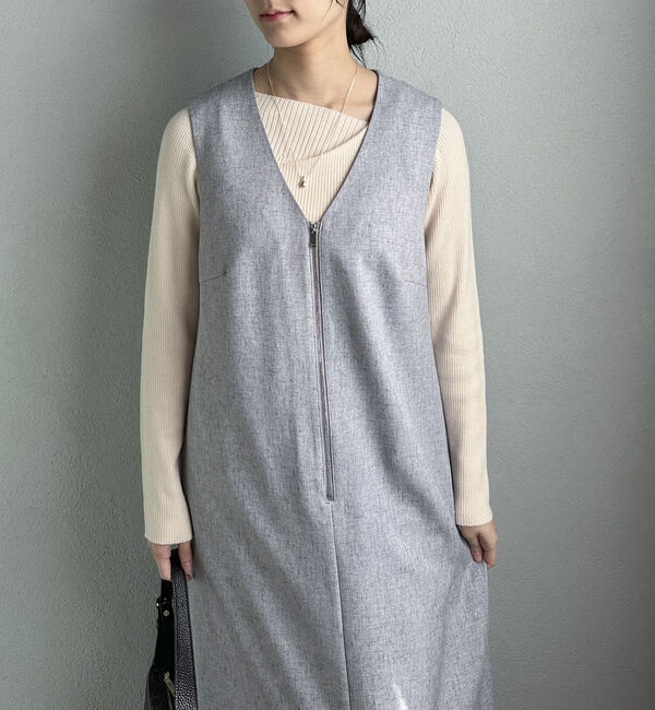 Doux archives「フロントジップジャンスカ」|ジャンパースカート|