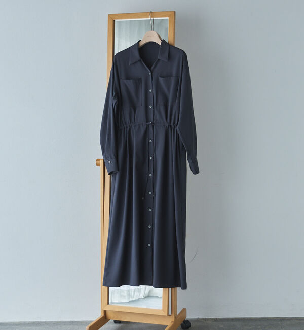 Doux archives「開襟ドロストシャツワンピース」|ワンピース|CHARCOAL GRAY