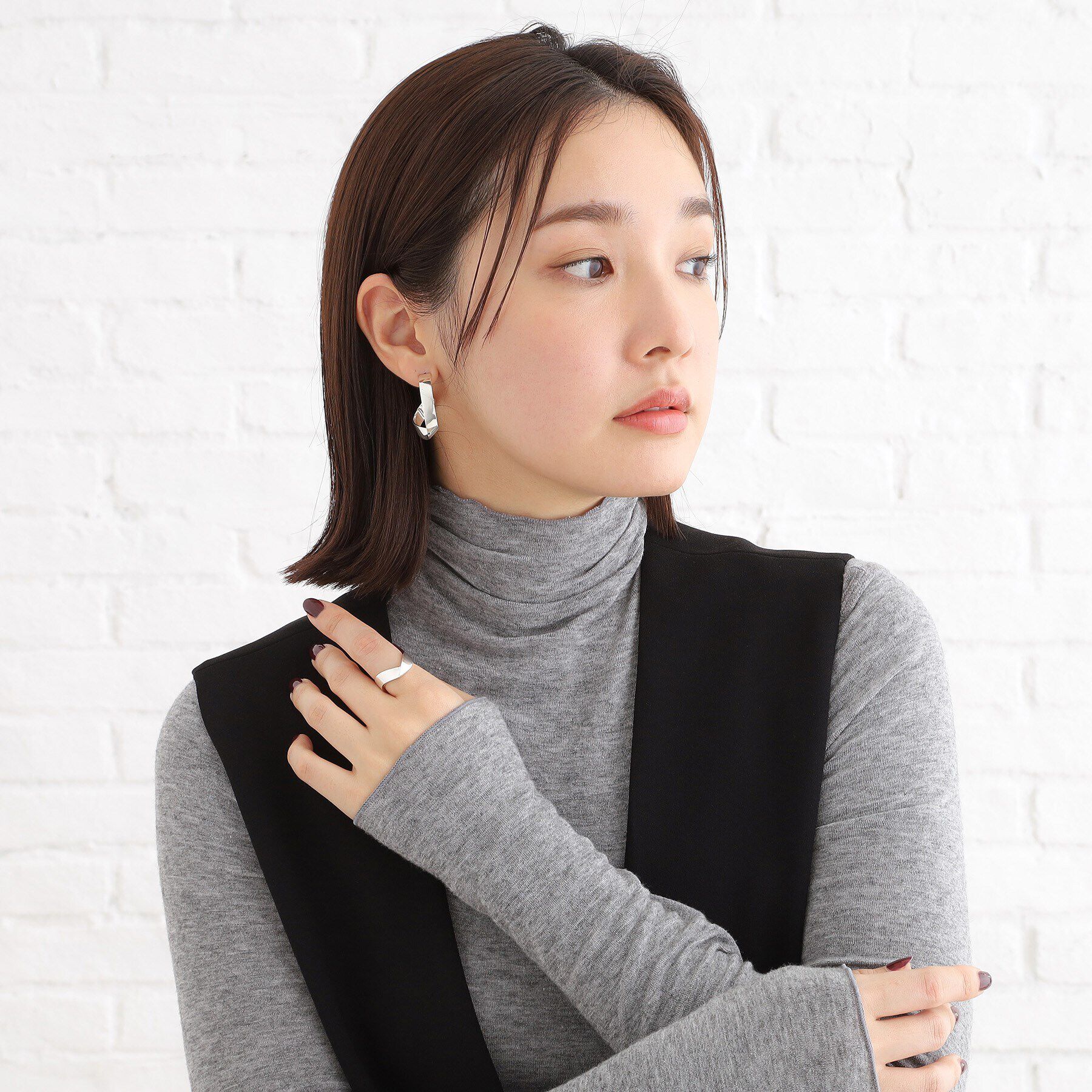 COCOSHNIK ONKITSCH「シルバー フォールディングリング ストリーム」|リング|