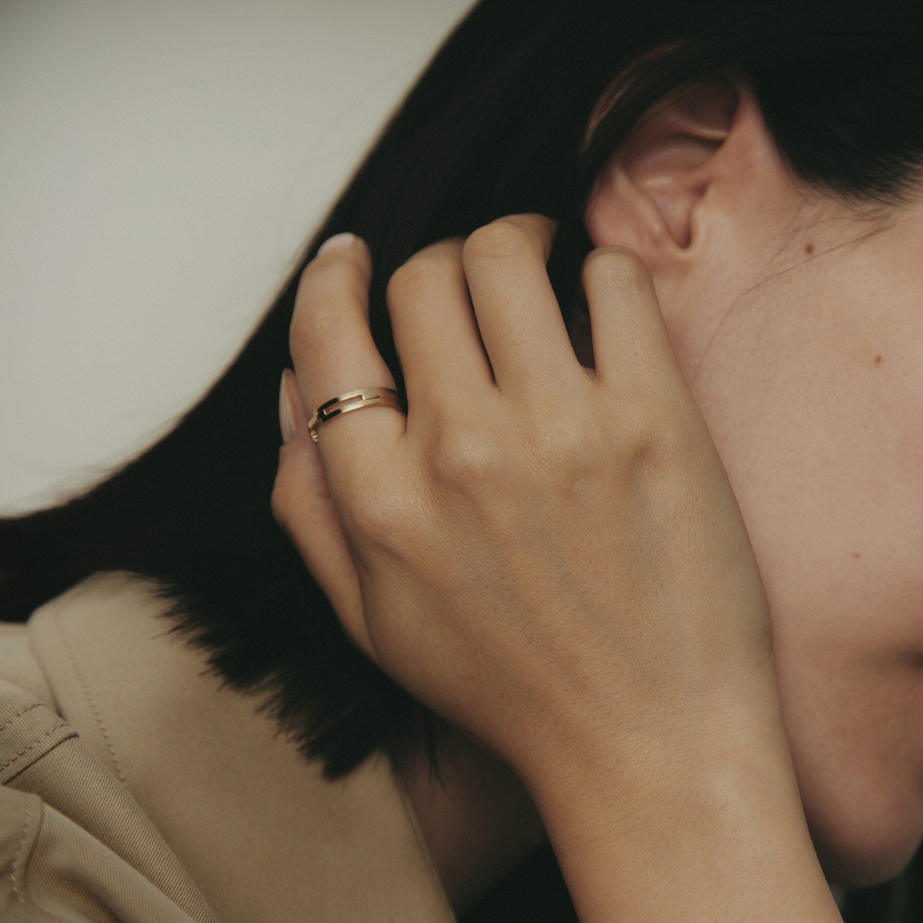 COCOSHNIK「K10シフテッドオーバーラップ リング」|リング|