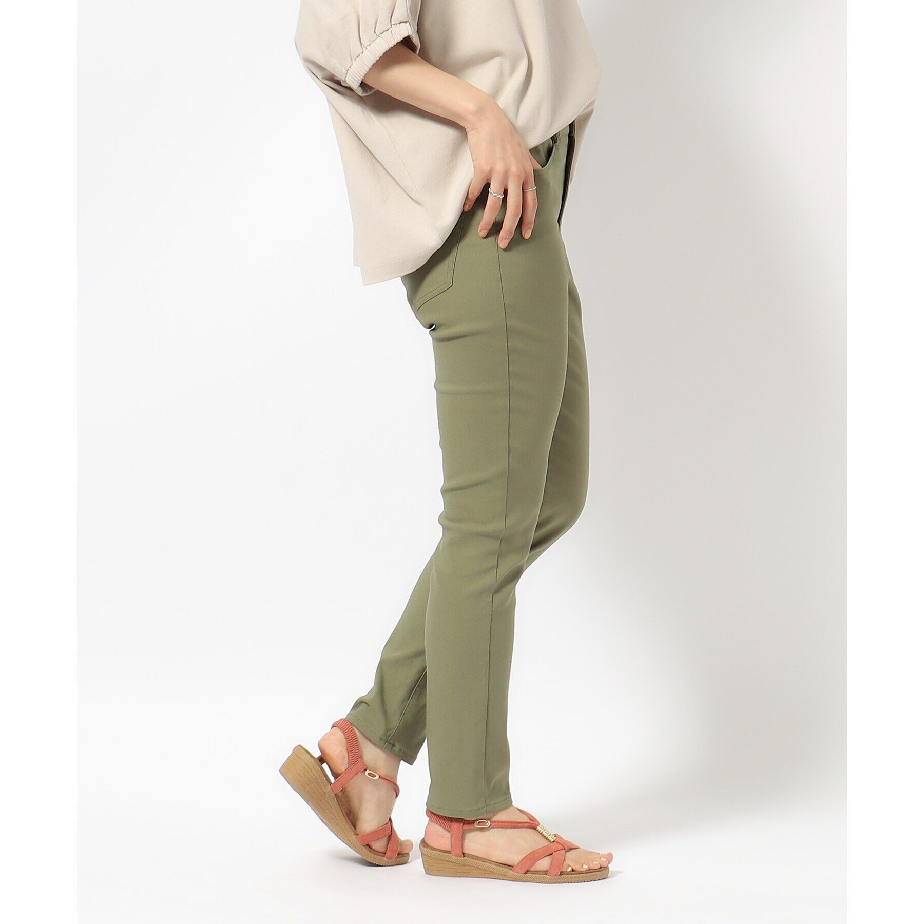 SHOO･LA･RUE「【SS-3L/無理せずスリム】 ぐんぐん伸びる ハイパースキニーパンツ」|その他|