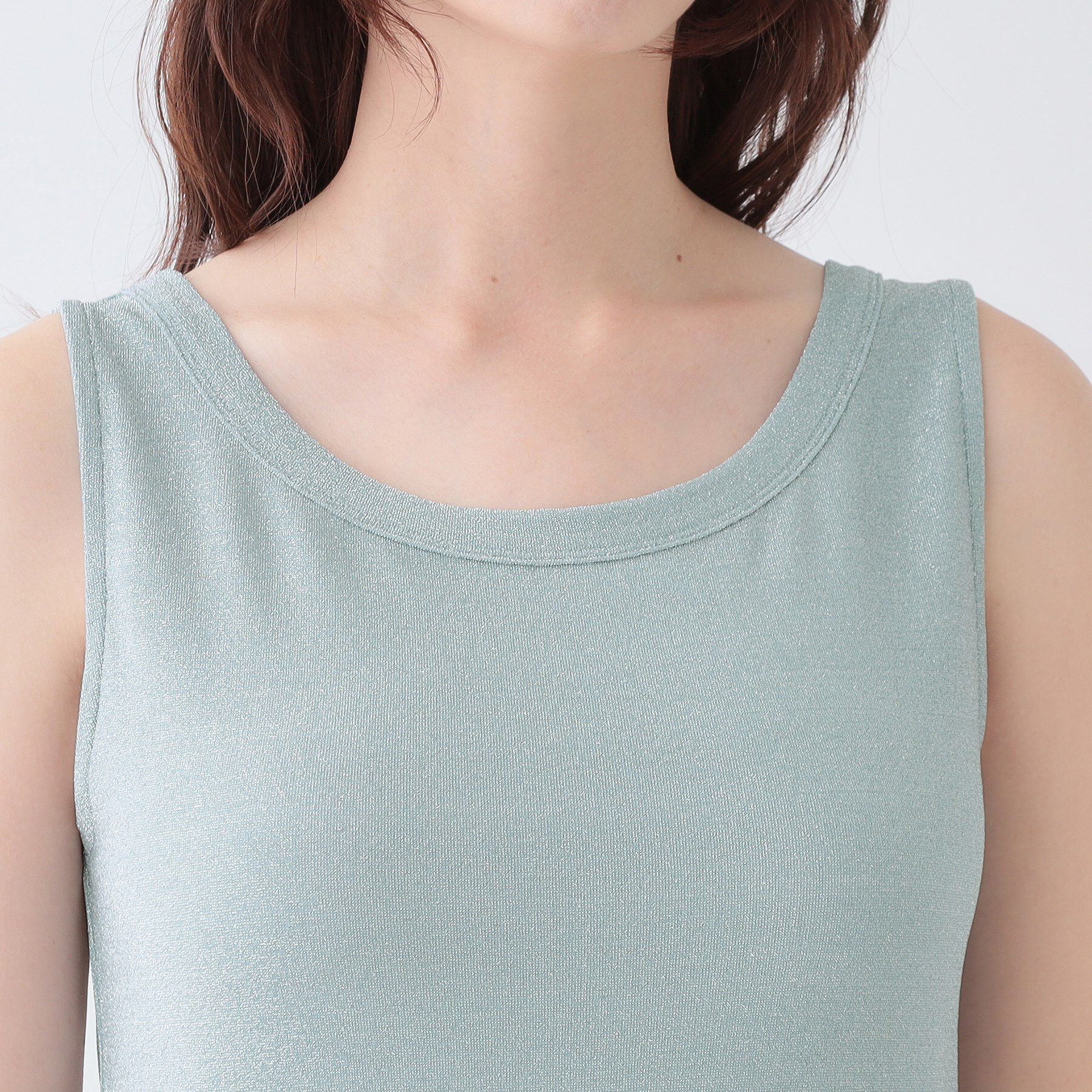 SHOO･LA･RUE「【高レビュー/S-LL】大人ヘルシーなスタイルに ラメタンクトップ」|キャミソール|