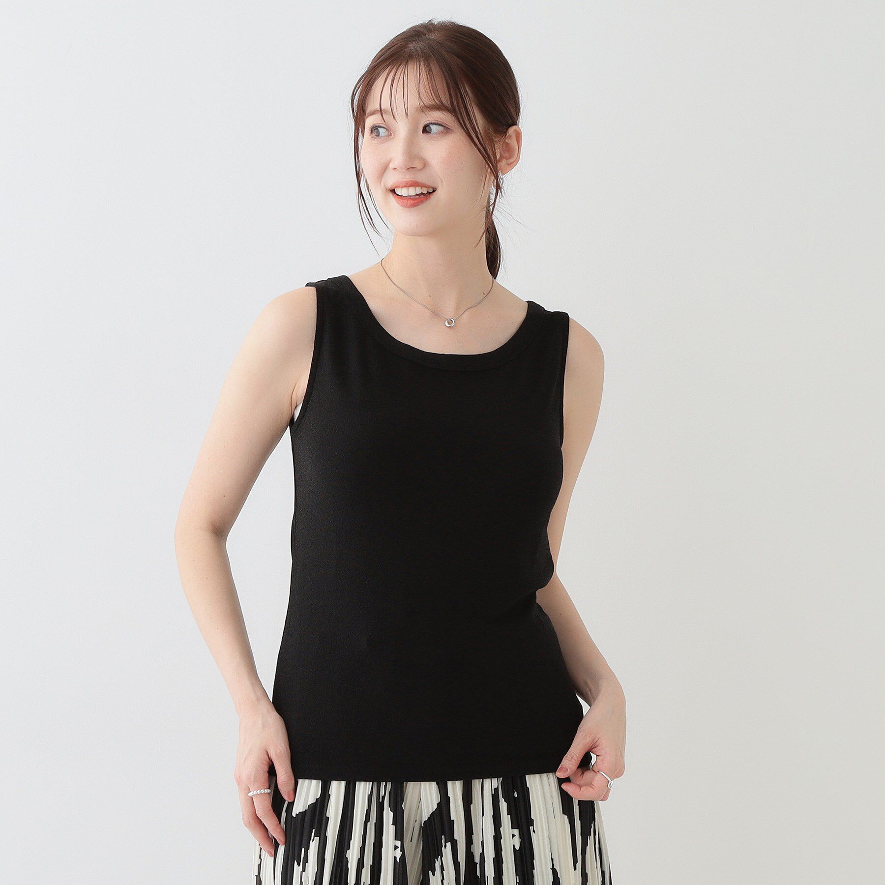 SHOO･LA･RUE「【高レビュー/S-LL】大人ヘルシーなスタイルに ラメタンクトップ」|キャミソール|